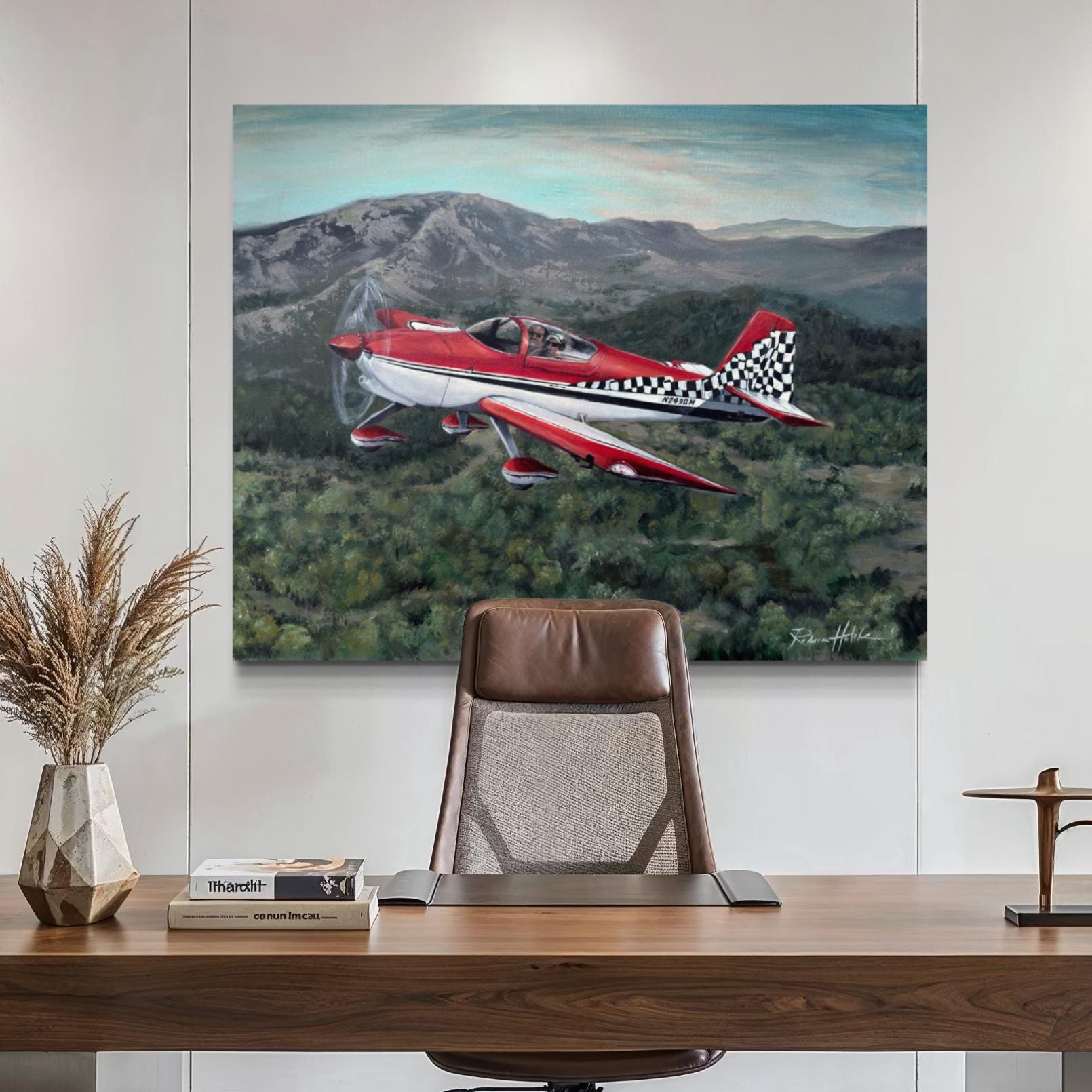 Custom Airplane Painting from Photo: Acrylic or Oil Aircraft Art Vans RV-9A