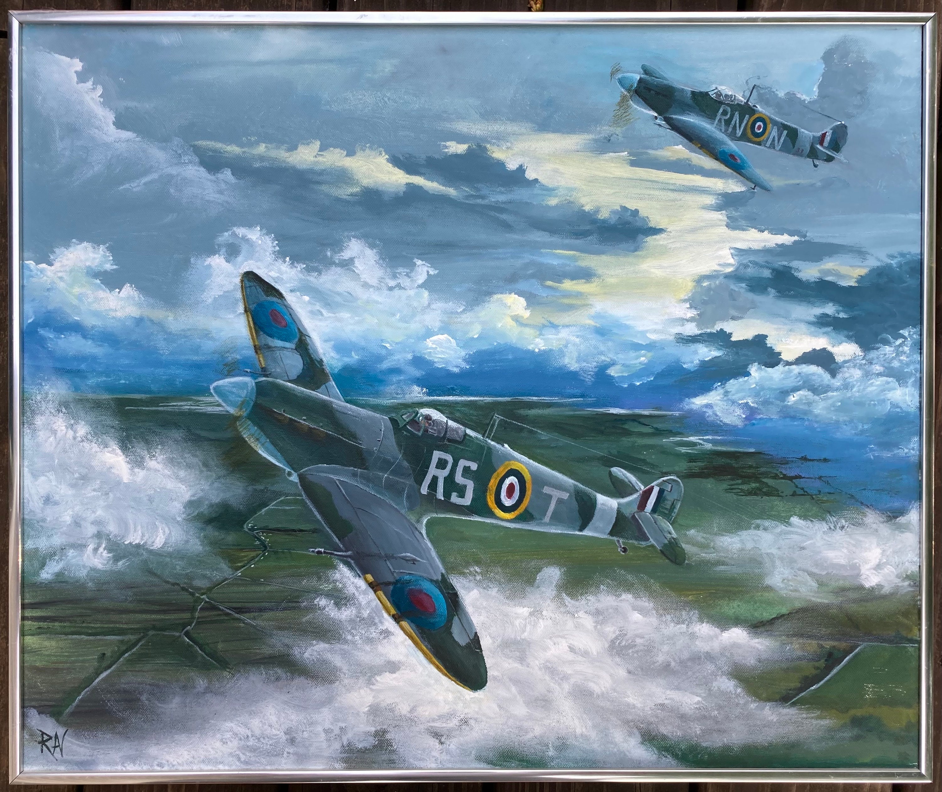 Custom Airplane Painting from Photo: Acrylic or Oil War Plane Art