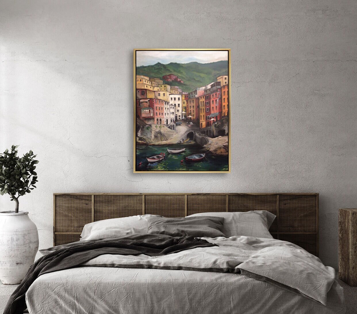 Custom Amalfi Coast Painting, Italy Seascape, Travel Keepsake