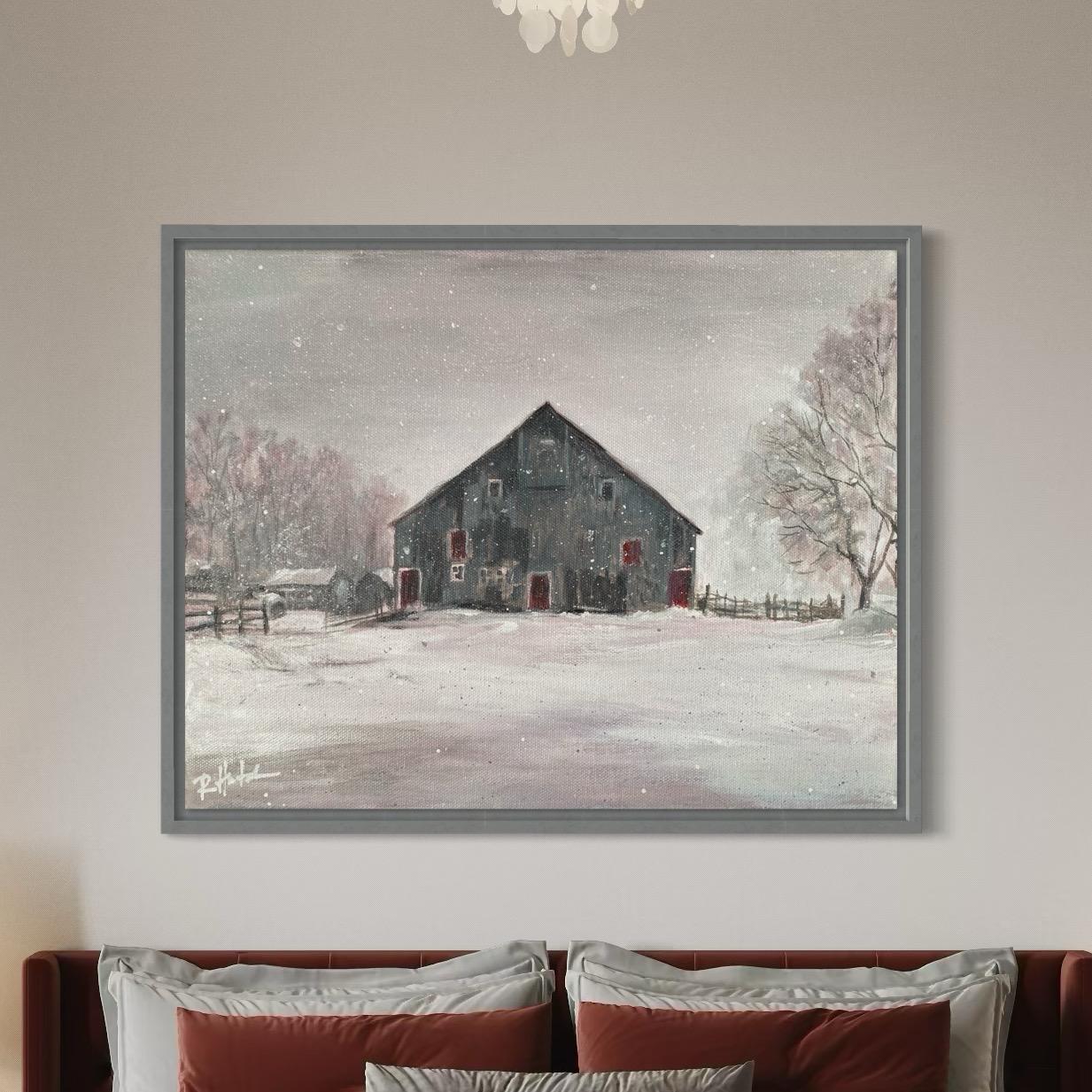 Custom Barn Painting from Photo: Commissioned Farmhouse Art