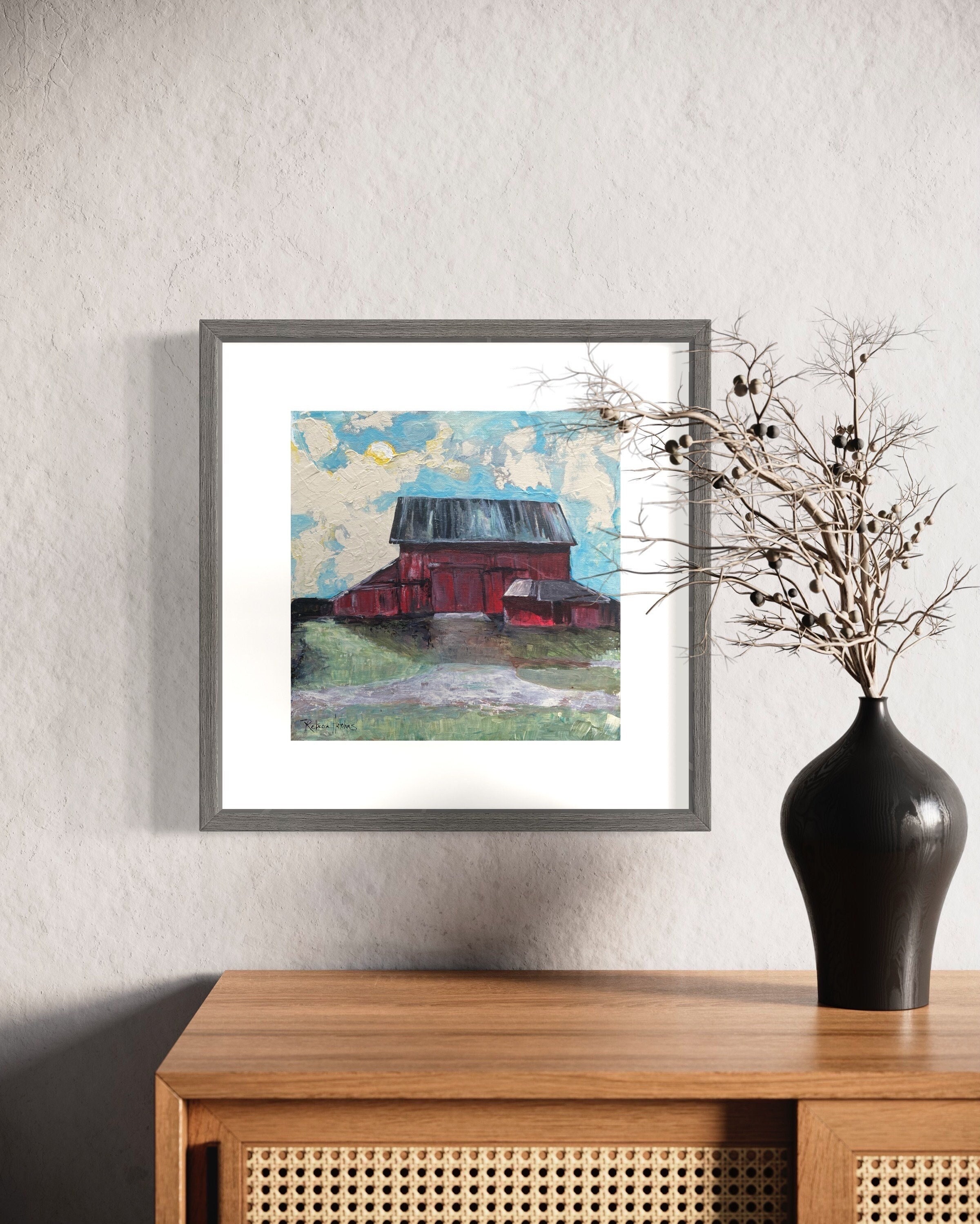Custom Farmhouse Painting from Photo: Commissioned Barn Art