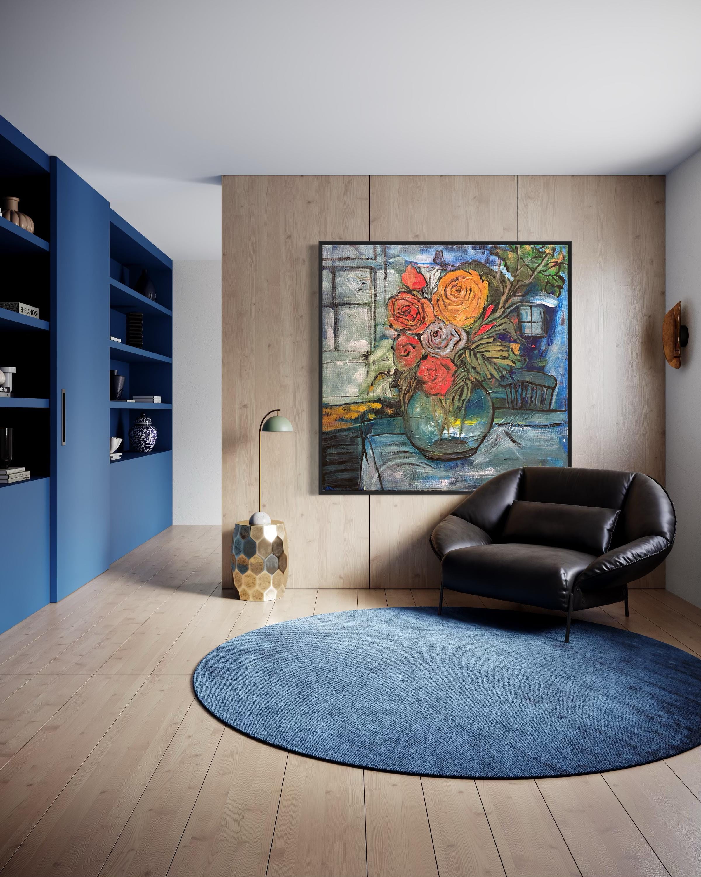 Custom Mount Fitz Roy Painting: South America Landscape Art