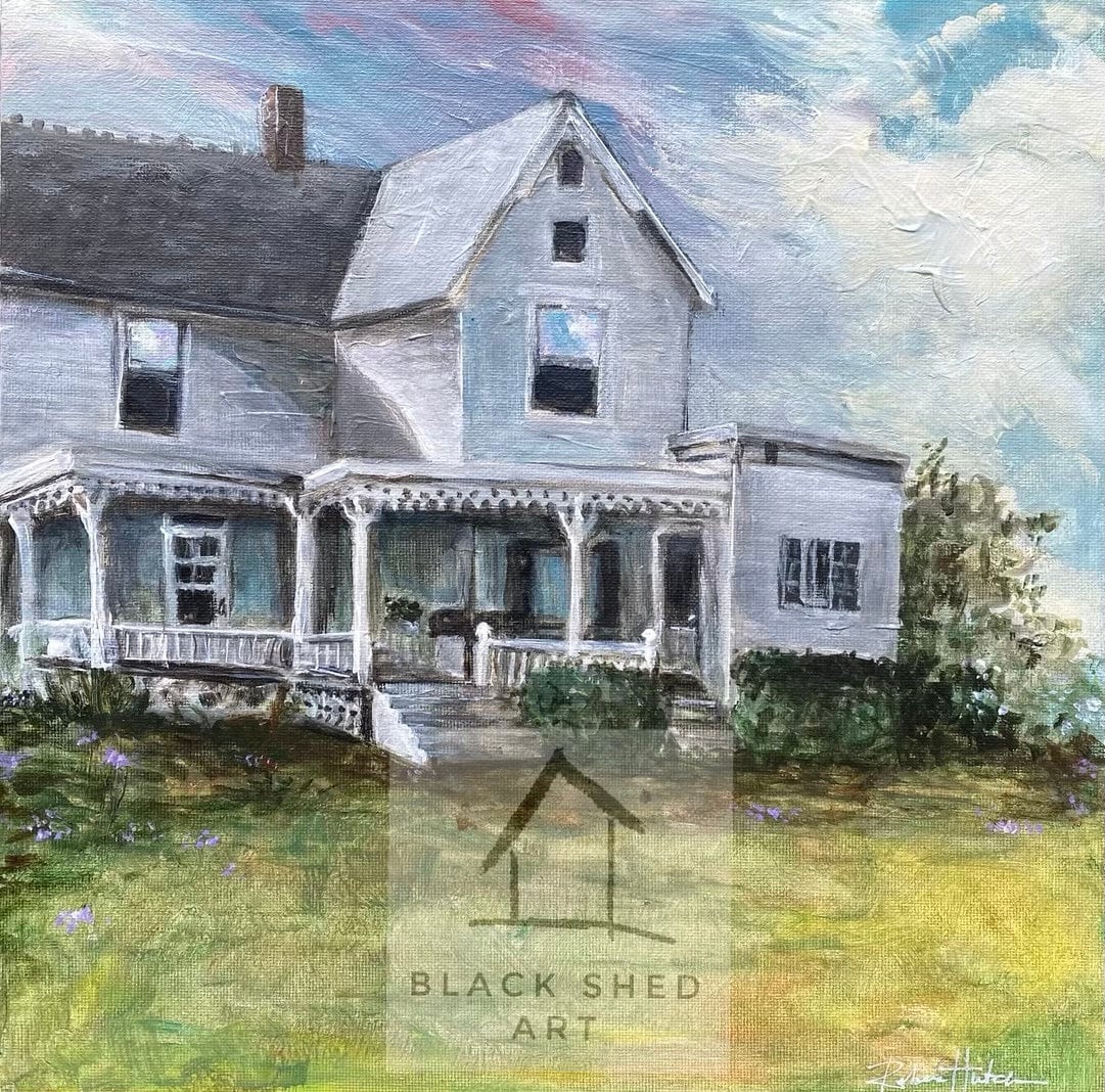 Custom House Painting from Photo, Hand-Painted Acrylic on Canvas