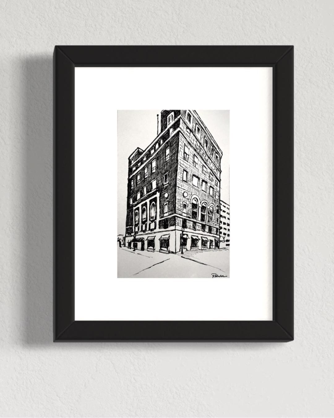 Custom Pen and Ink Building Drawing, Original Home Portrait