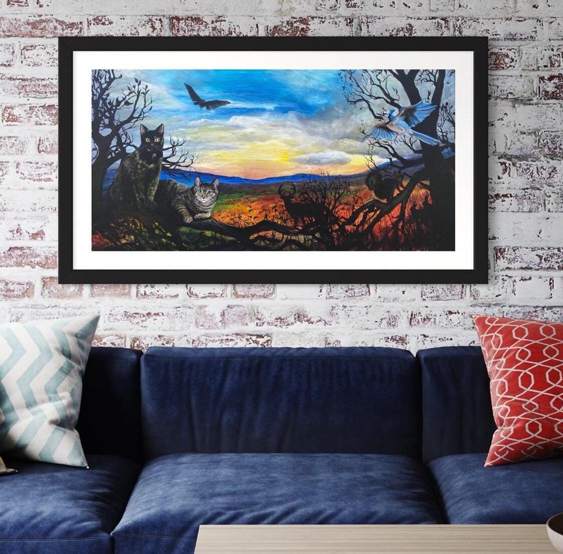 Custom Pet Portrait: Fantasy Landscape Acrylic Painting