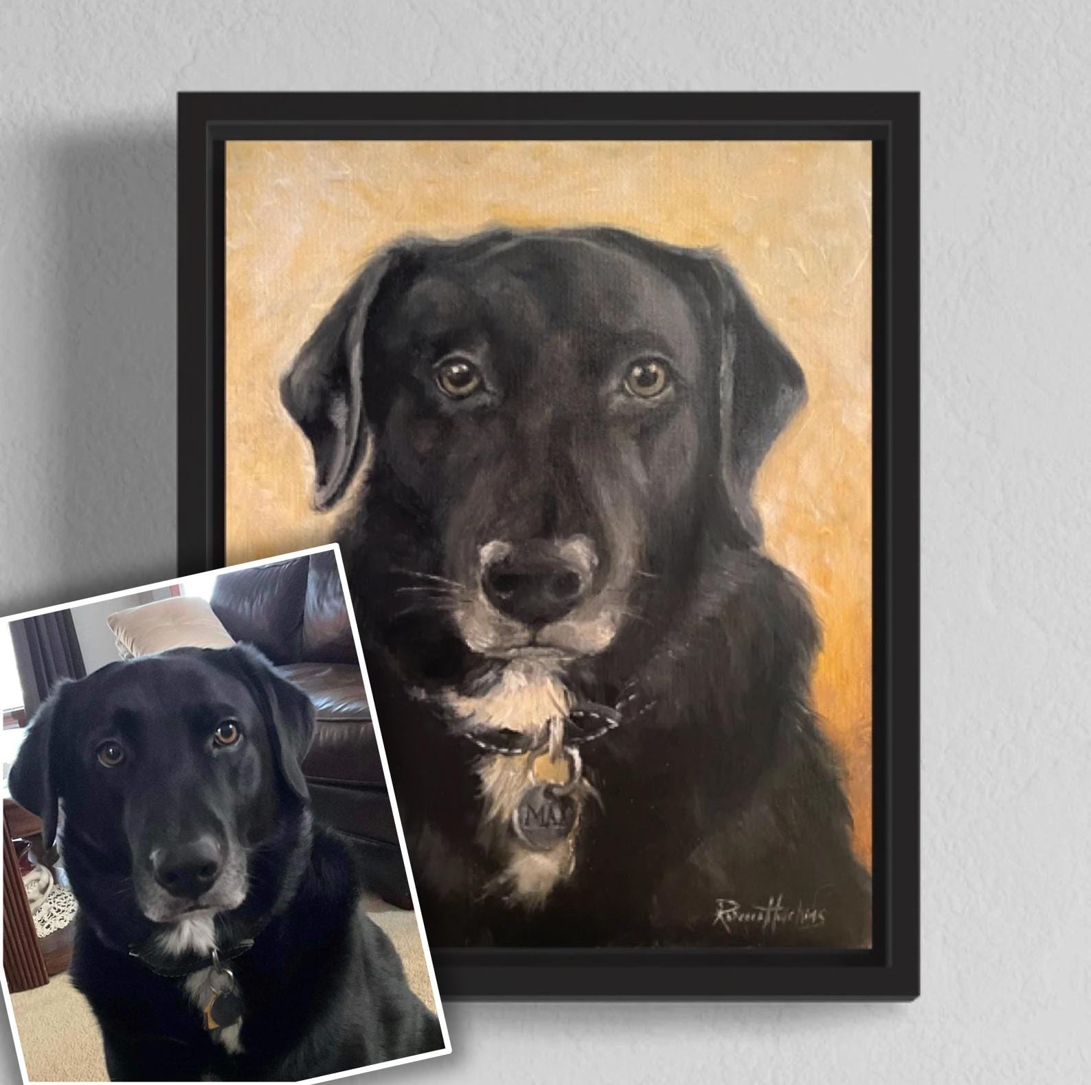 Custom Pet Portrait from Photo, Pet Memorial Art
