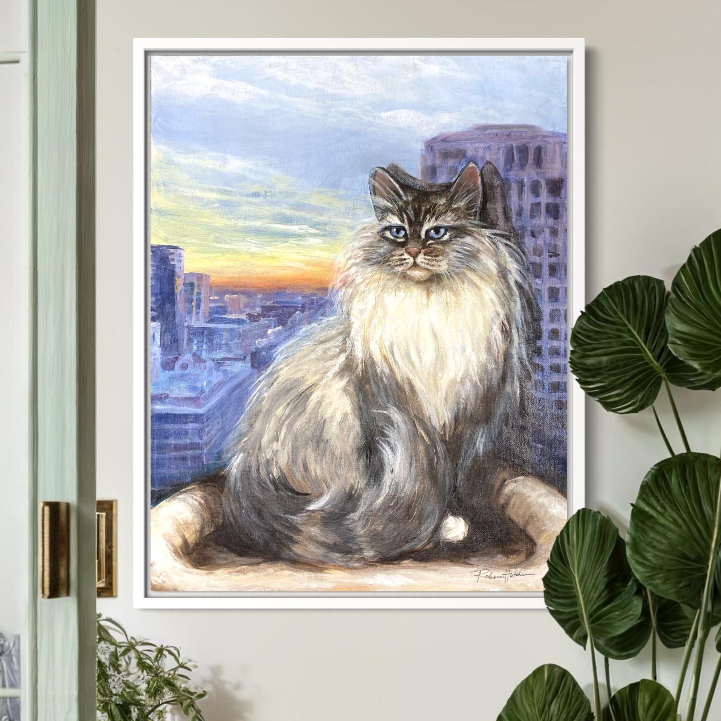 Custom Pet Portrait: Hand-Painted Acrylic Pet Memorial Art
