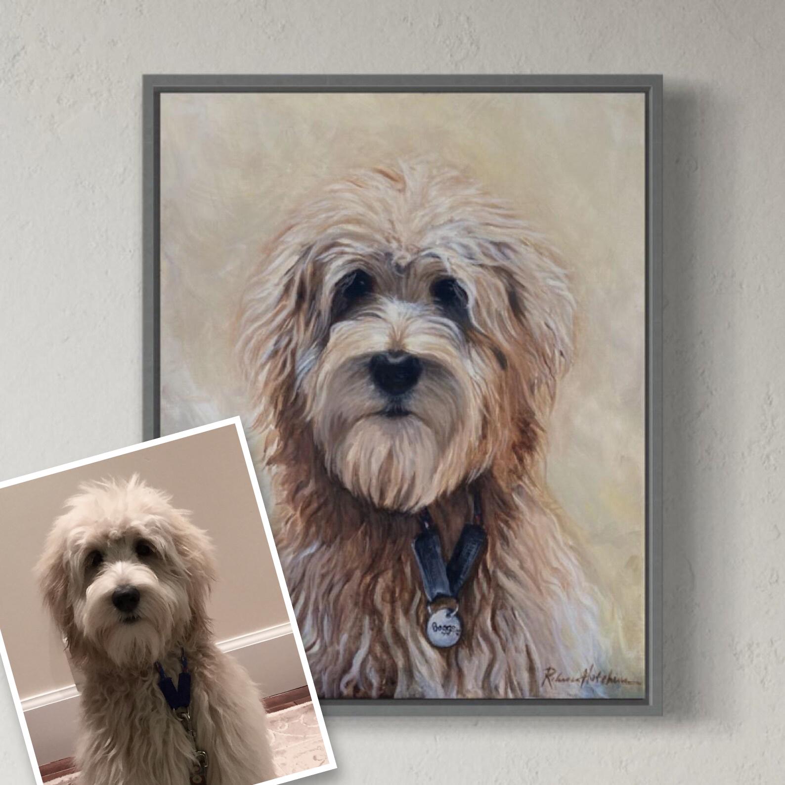 Custom Pet Portrait Painting, Oil or Acrylic on Canvas