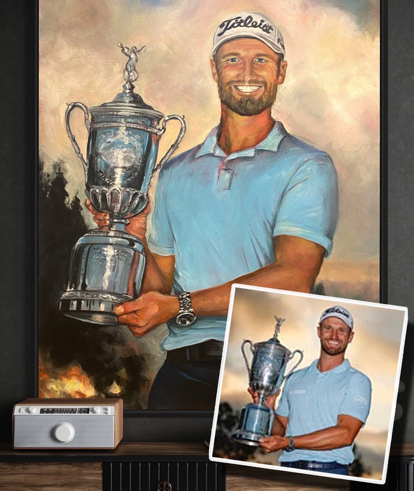 Custom Portrait Painting, Hand-Painted Acrylic or Oil on Canvas