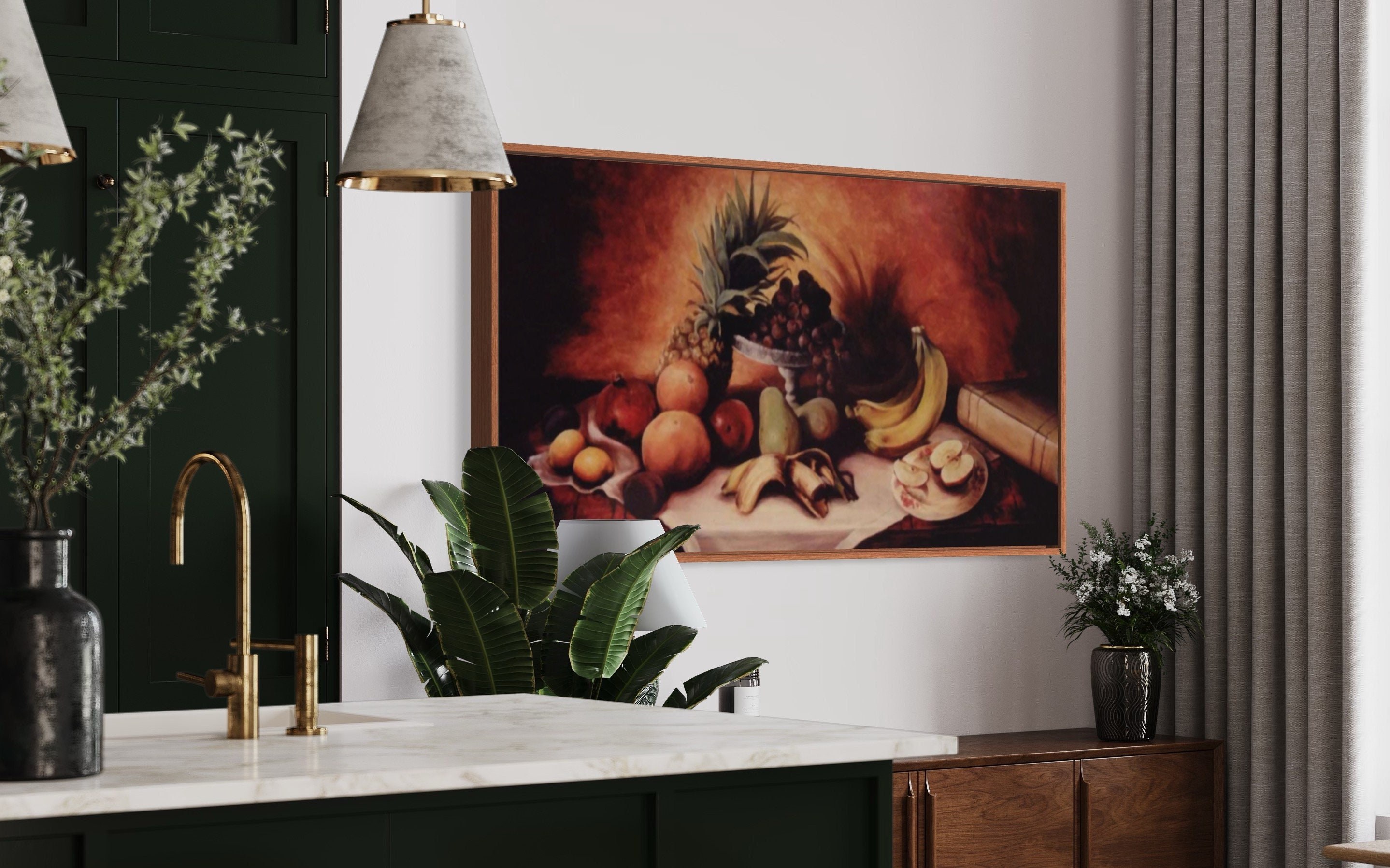 Custom Still Life Fruit Painting, Acrylic on Canvas