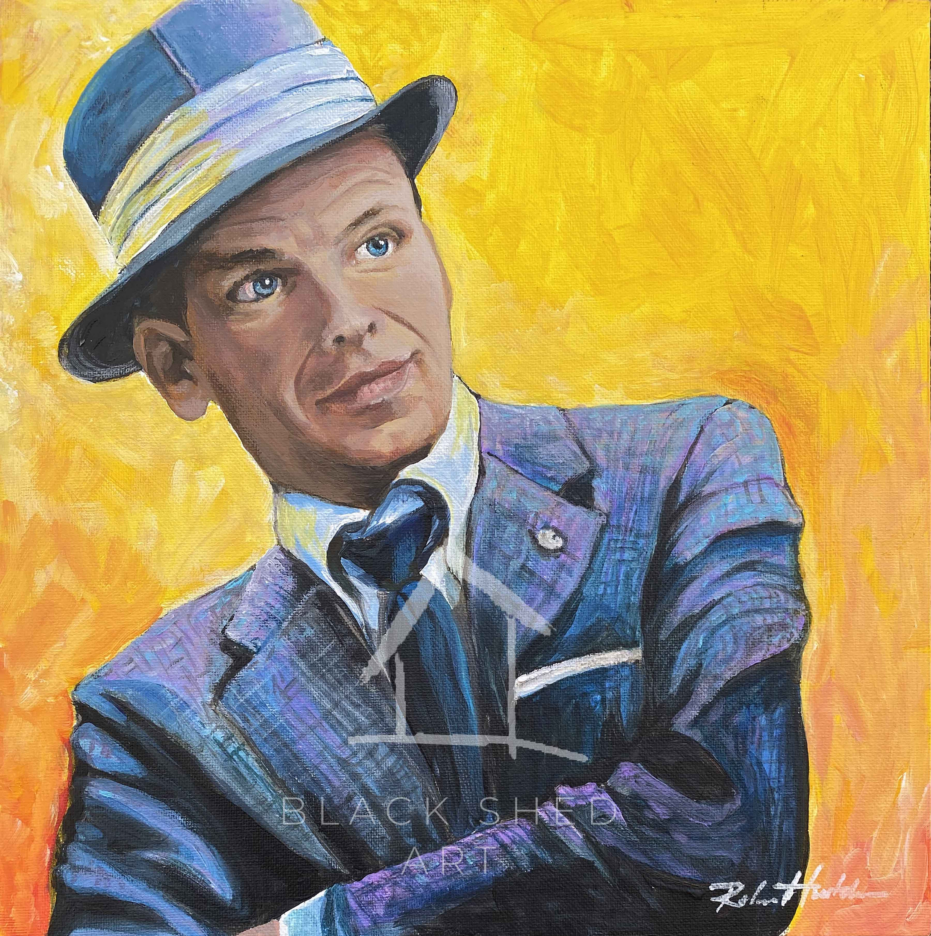 Frank Sinatra Painting: Custom Acrylic Pop Art on Canvas