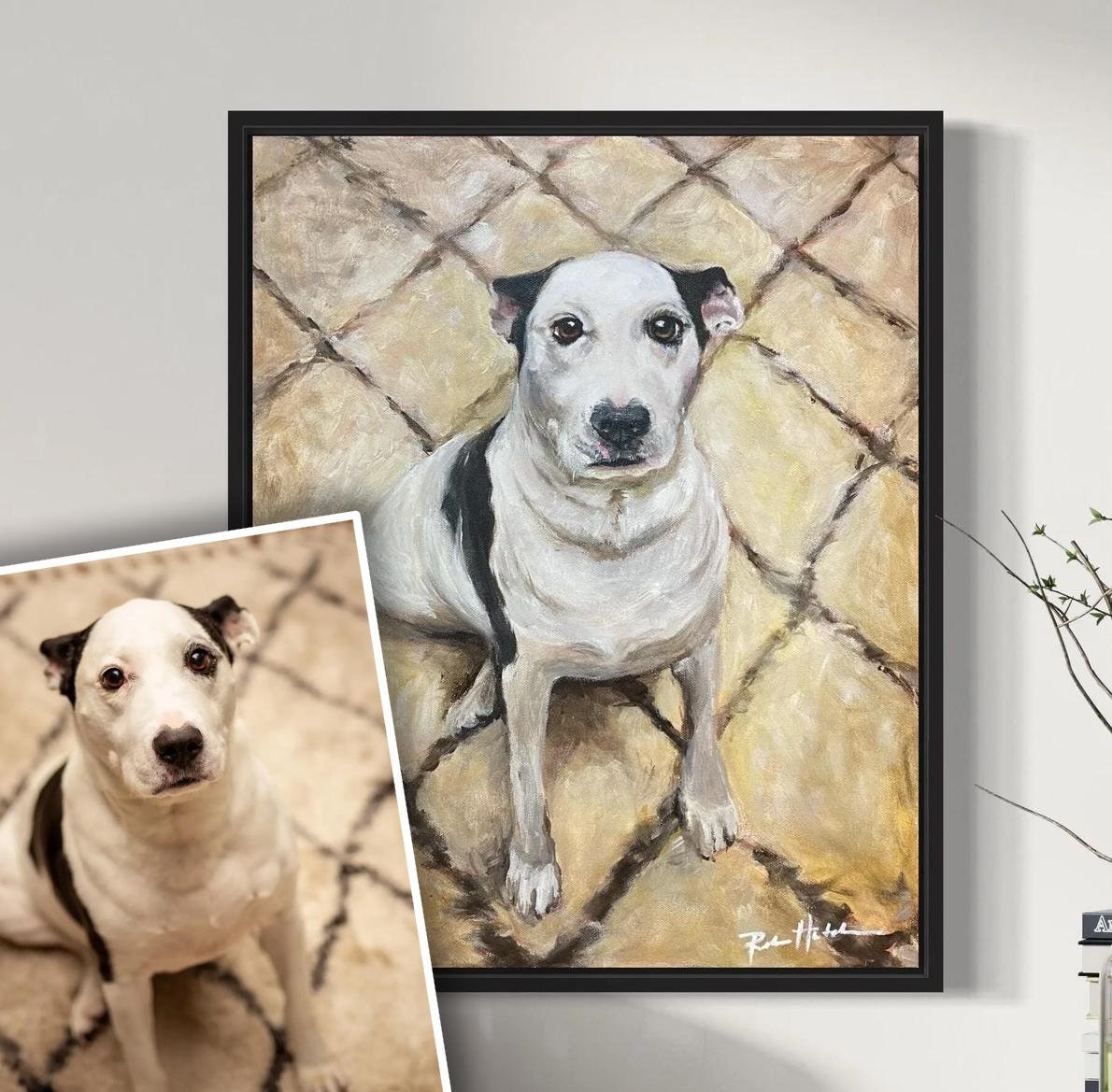 Hand-Painted Pet Portrait: Custom Acrylic or Oil Dog or Cat Painting