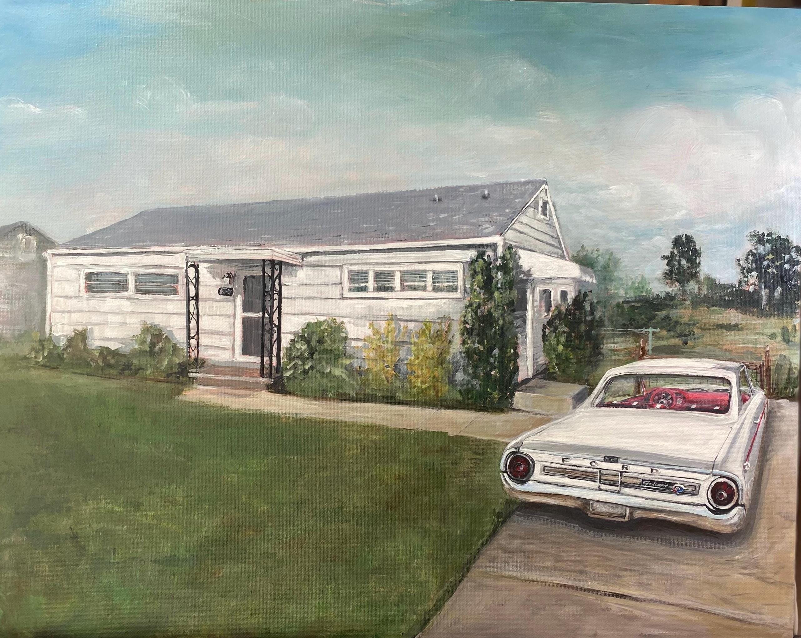House Painting from Photo: Custom Home Portrait
