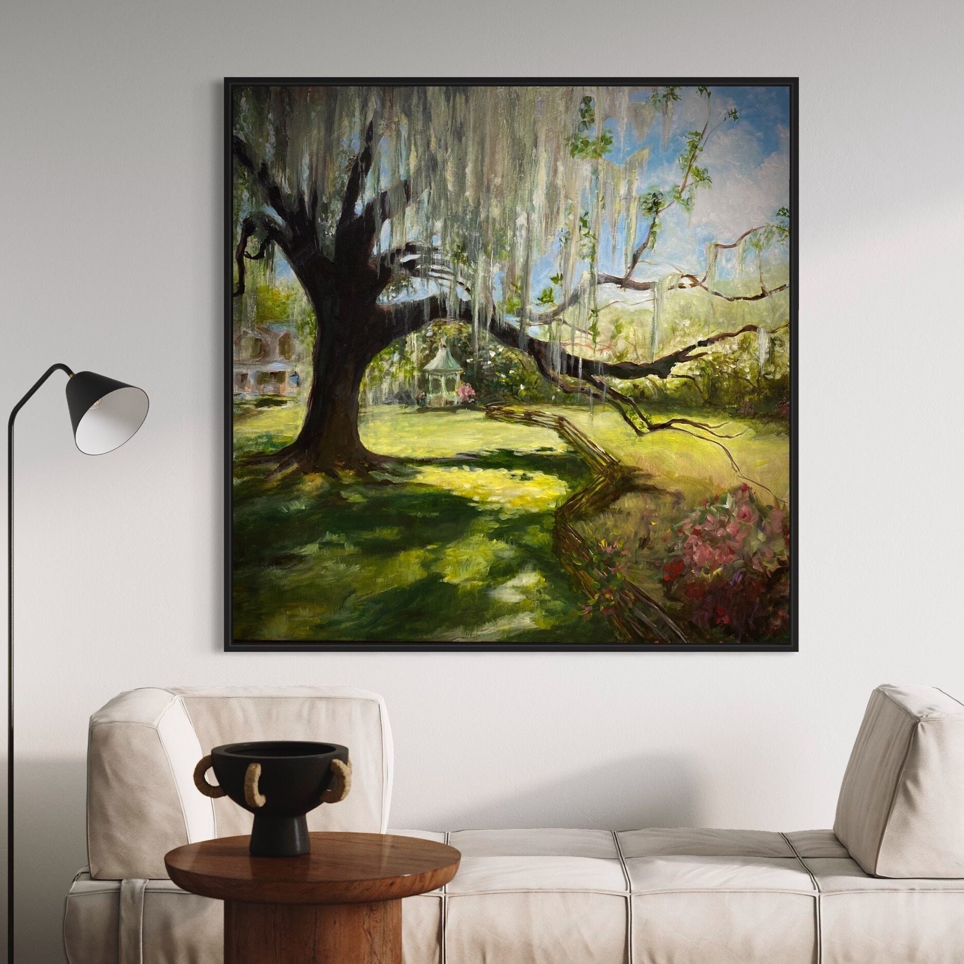 Magnolia Plantation Tree Painting, Custom Art Commission, Charleston South Carolina
