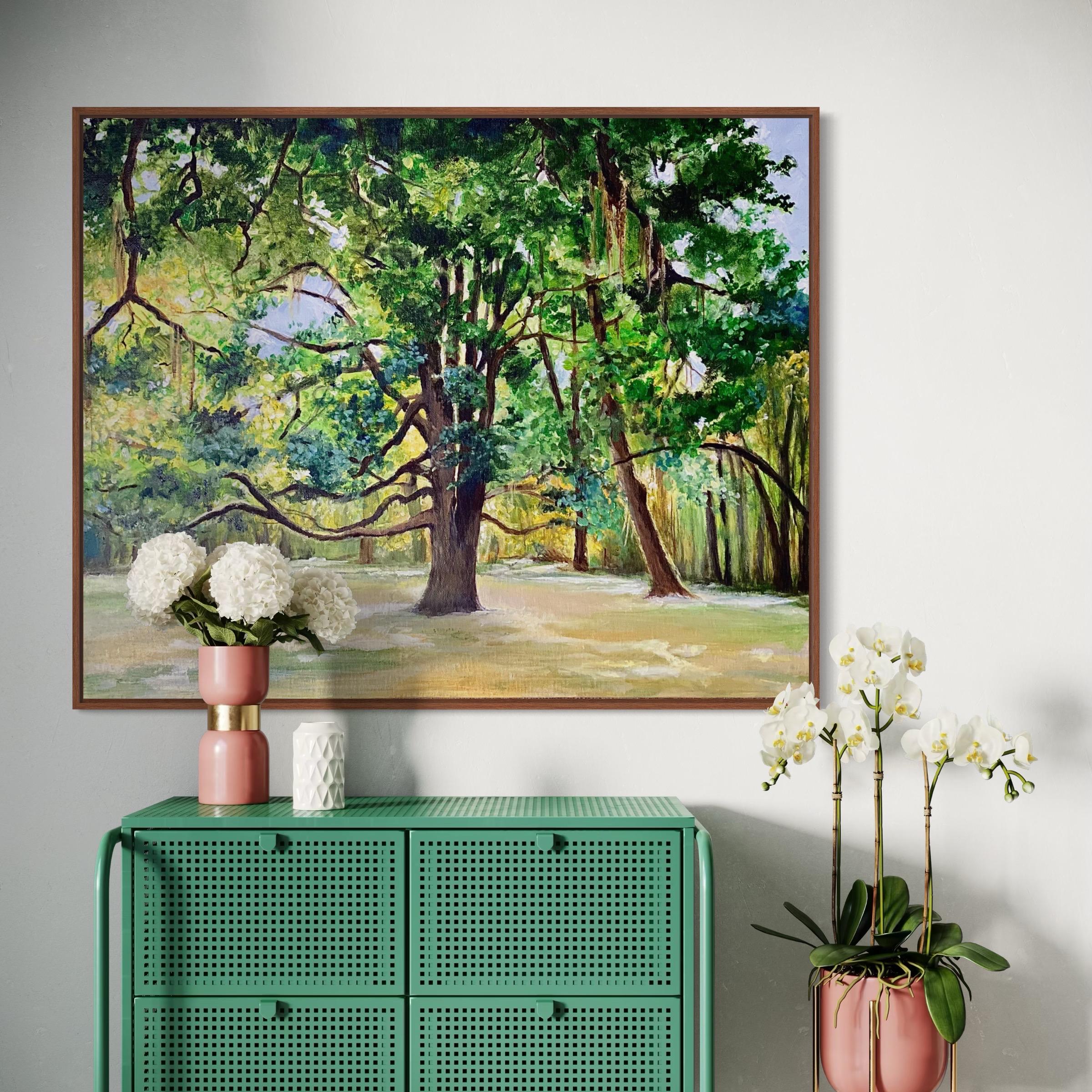 Mount Pisgah Arboretum Painting: Impressionist Oak Tree Art, Utah Wedding Venue