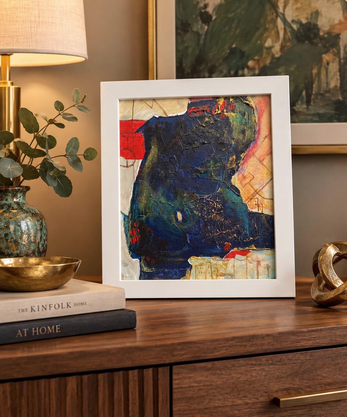 Original Abstract Figure Painting - 8x10 inch Acrylic Canvas Panel
