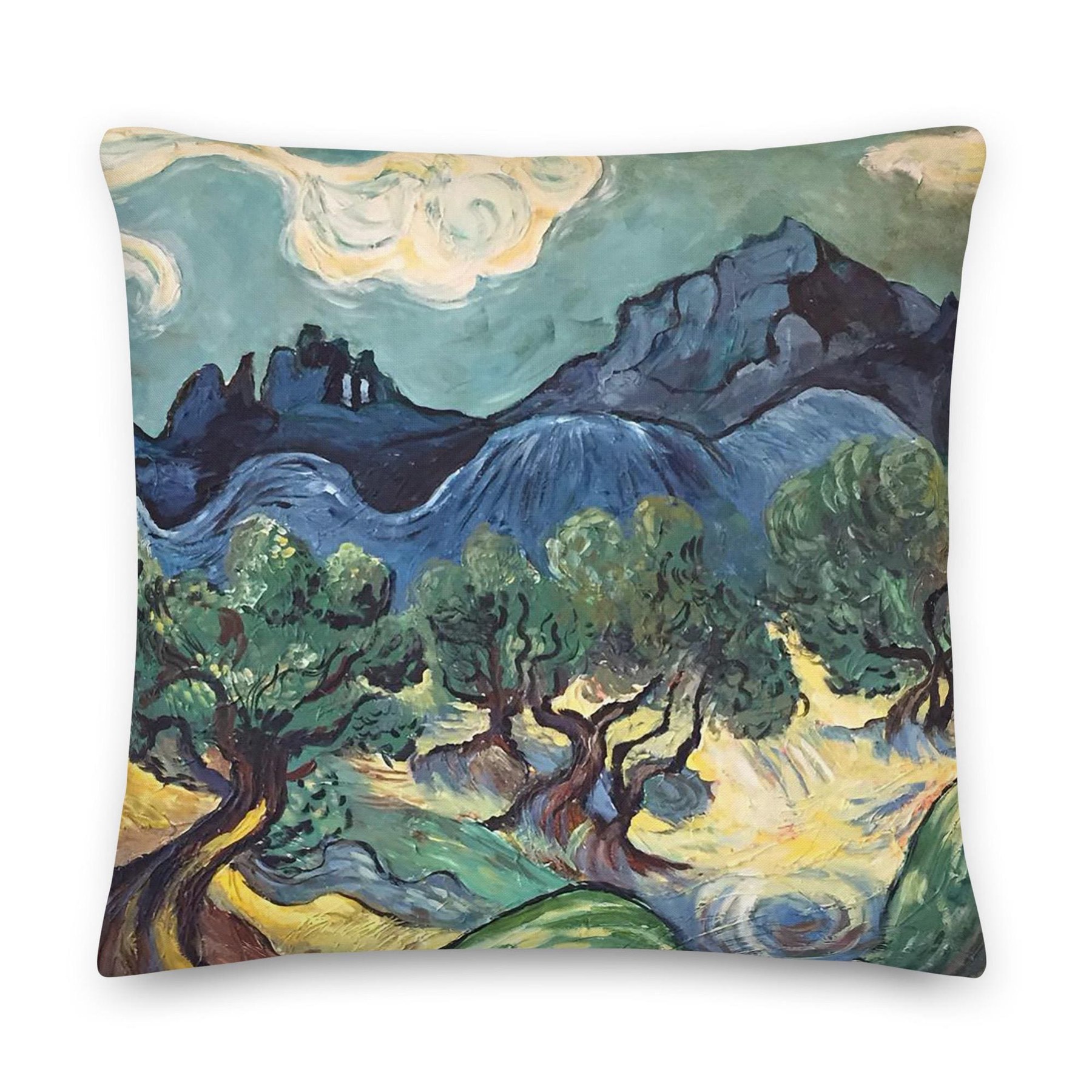 Van Gogh Pillow, Olive Trees, Van Gogh Reproduction, Printed Art Pillow