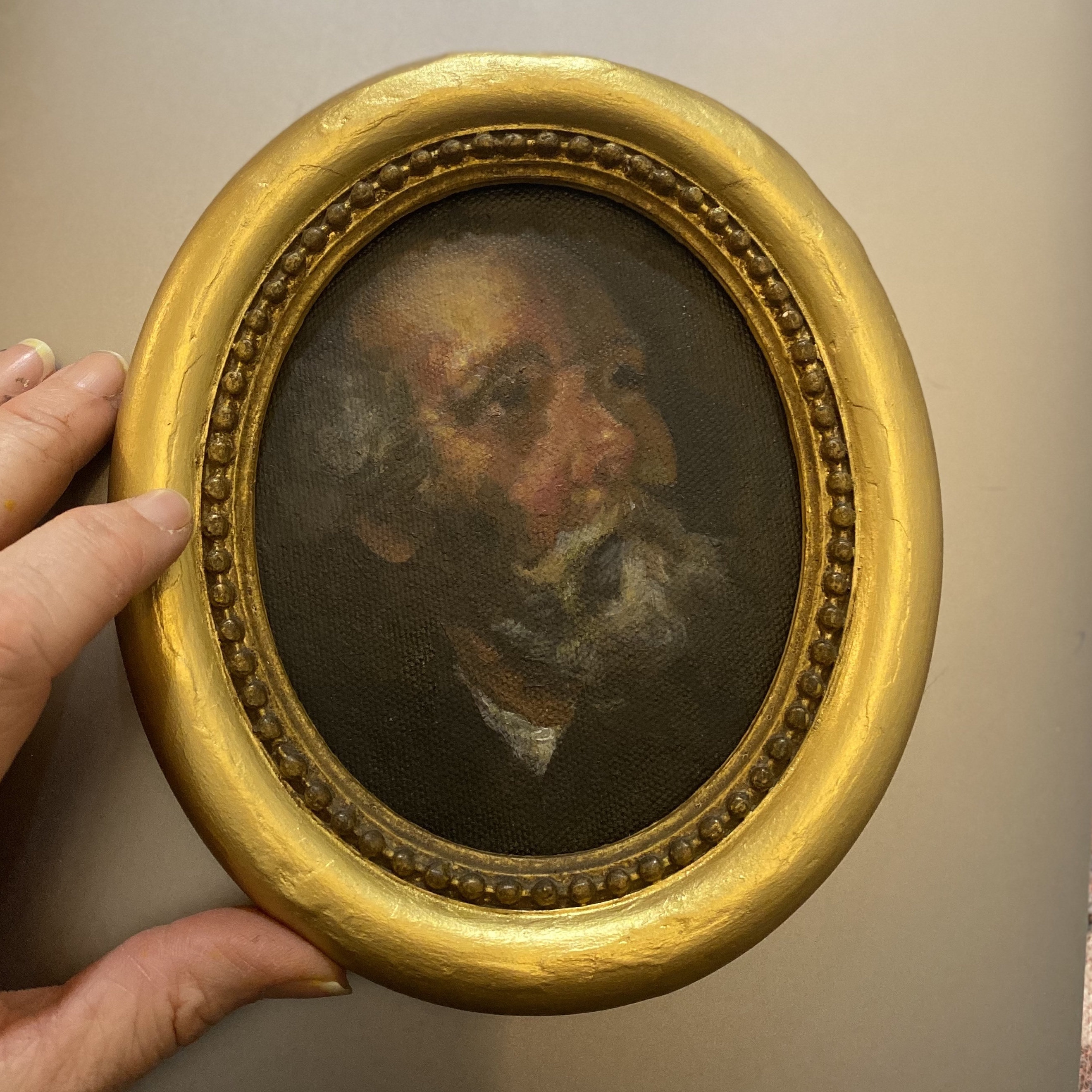 Vintage Style Portrait Painting: Custom Acrylic or Oil on Canvas