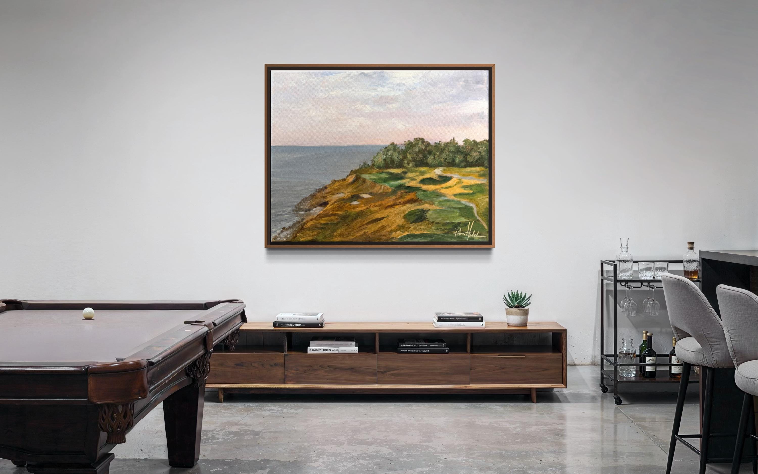 Lahinch Golf Club Painting, Acrylic or Oil Sports Artwork, Custom Golf Course Painting