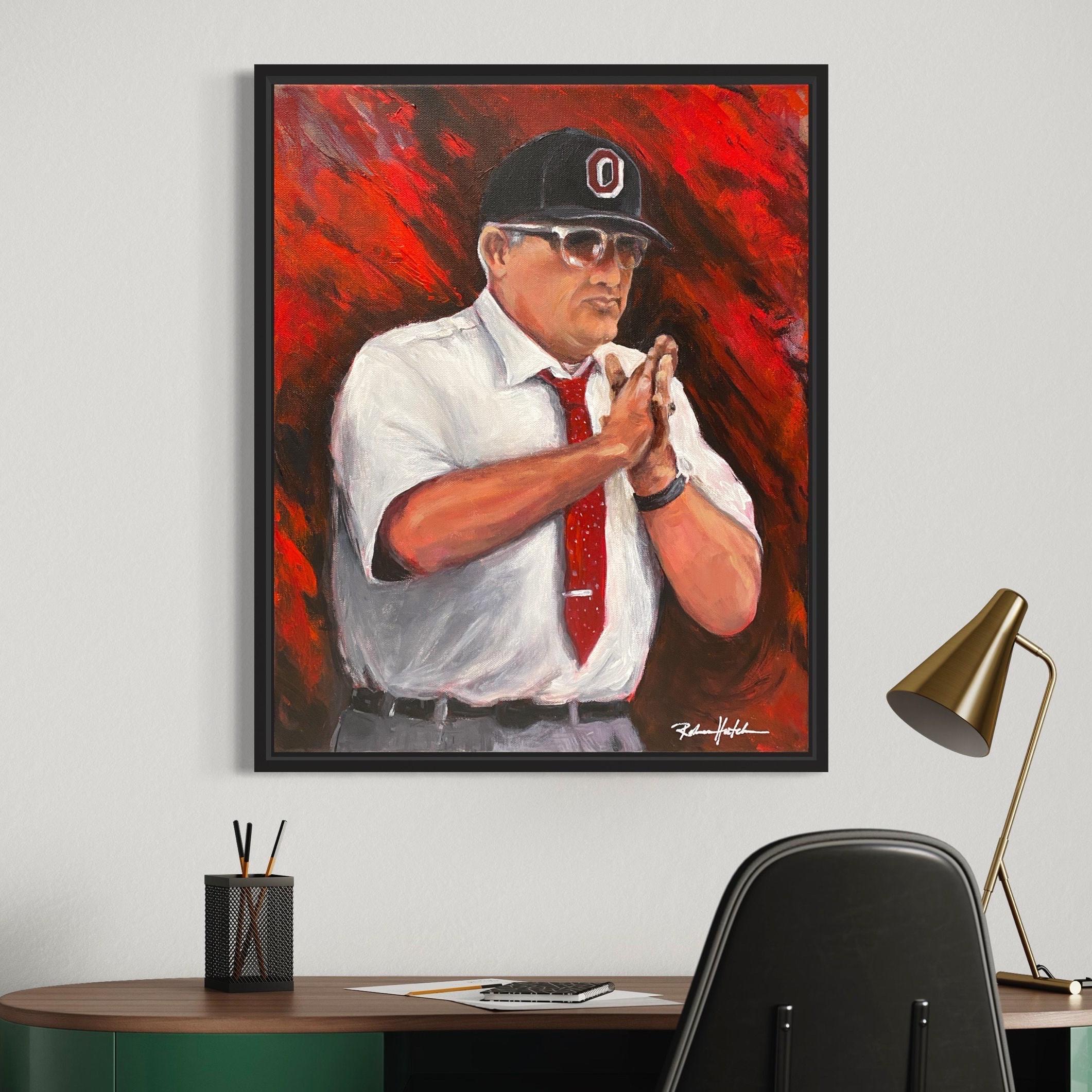 Woody Hayes Painting: Original Acrylic OSU Buckeye Coach Art