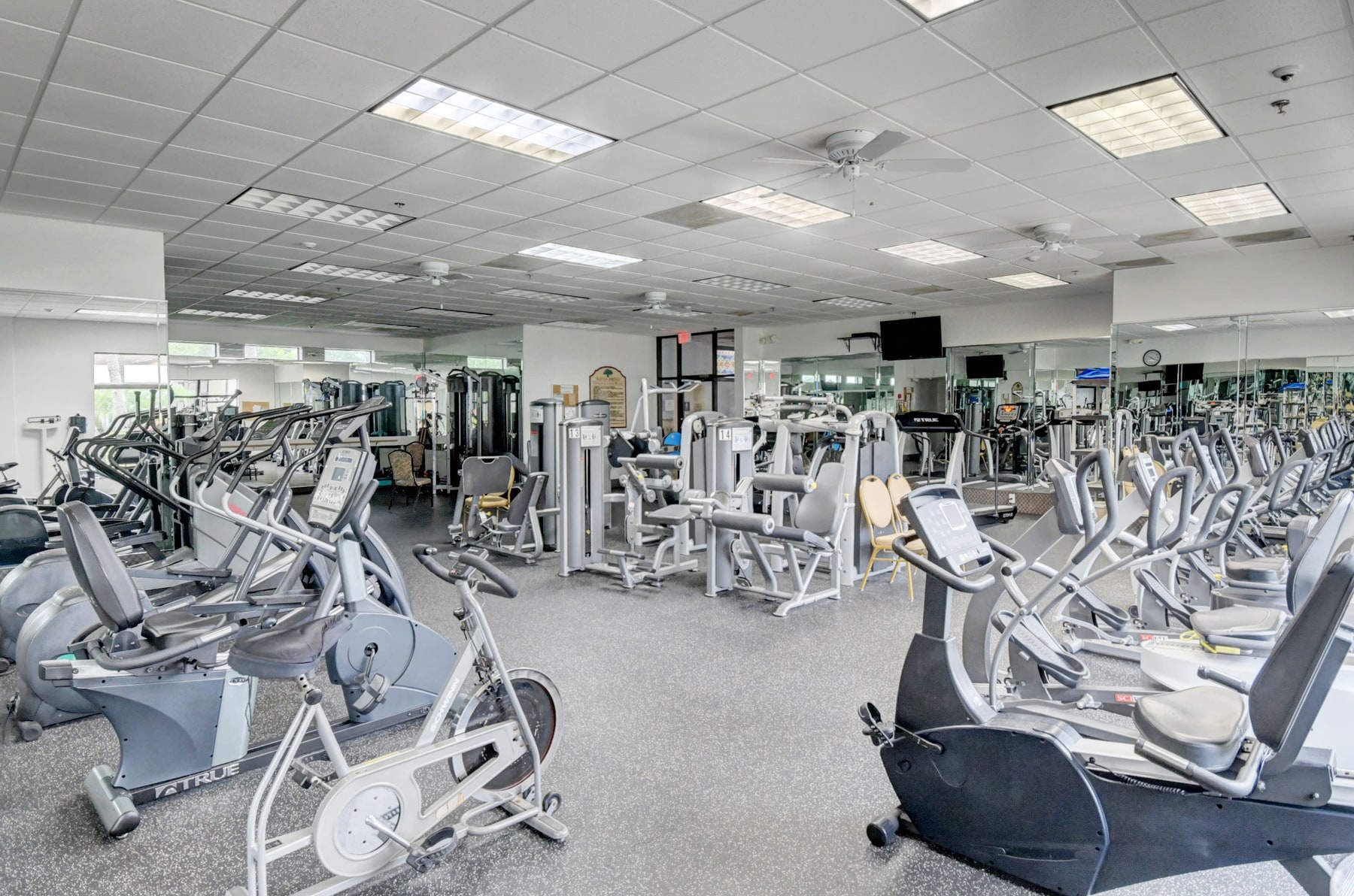 Fitness center with cardio and strength-training equipment at Banyan Springs