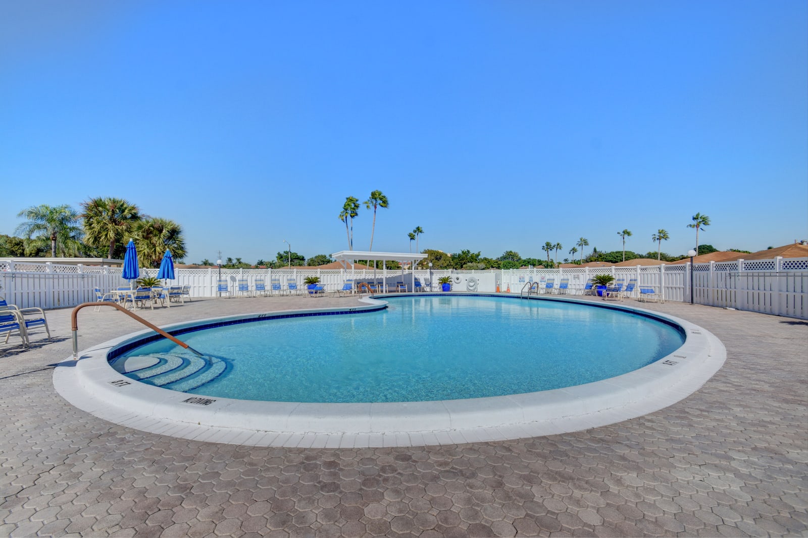 Swimming pool at Camelot Village in Delray Beach