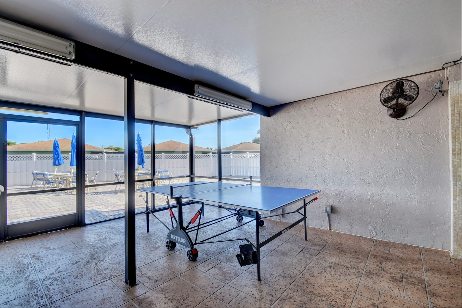 Table tennis room at Camelot Village