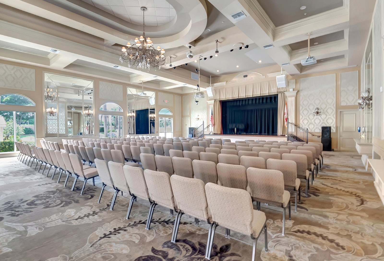 Ballroom at Cascade Lakes clubhouse