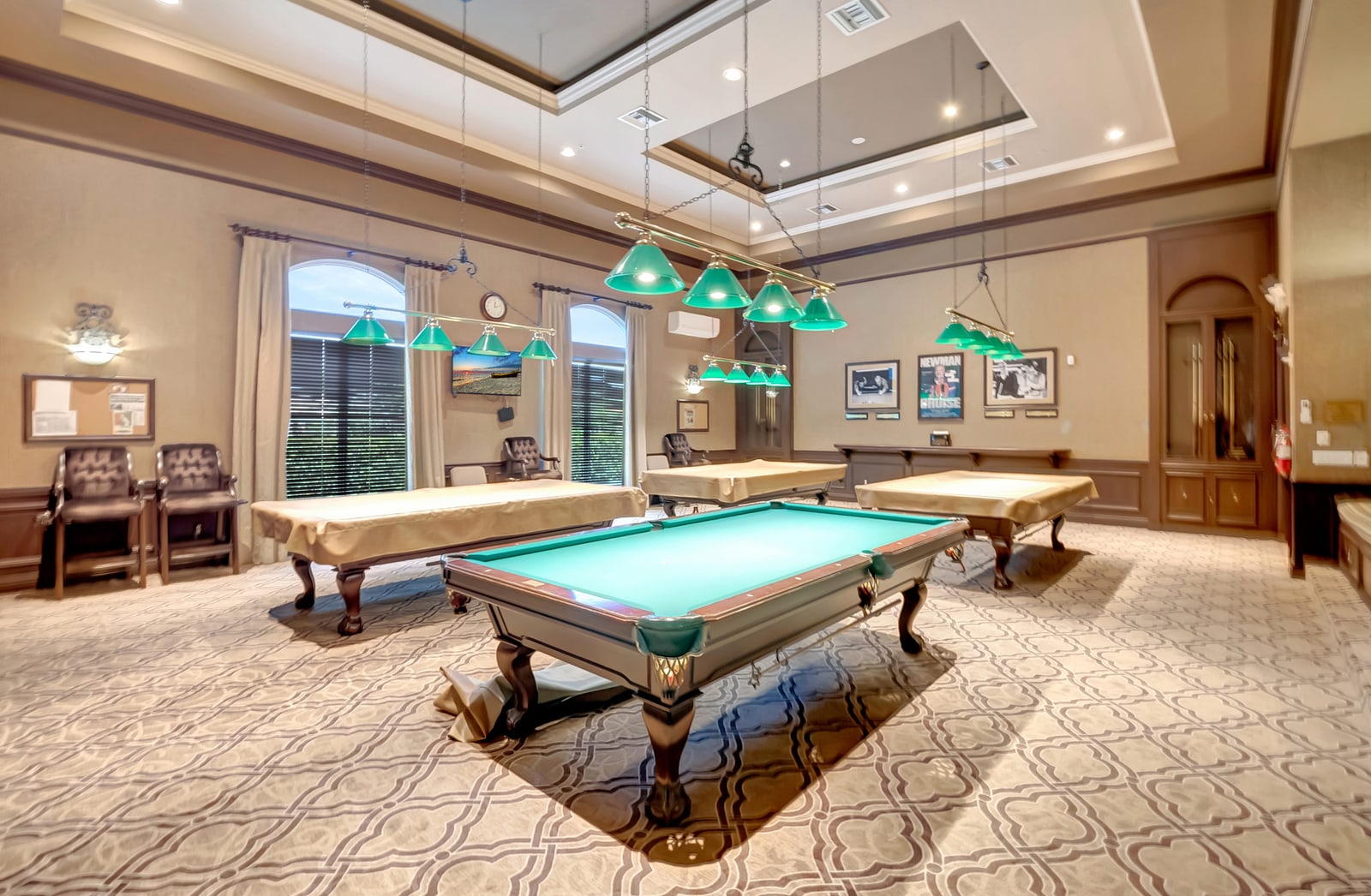 Billiards room at Cascade Lakes