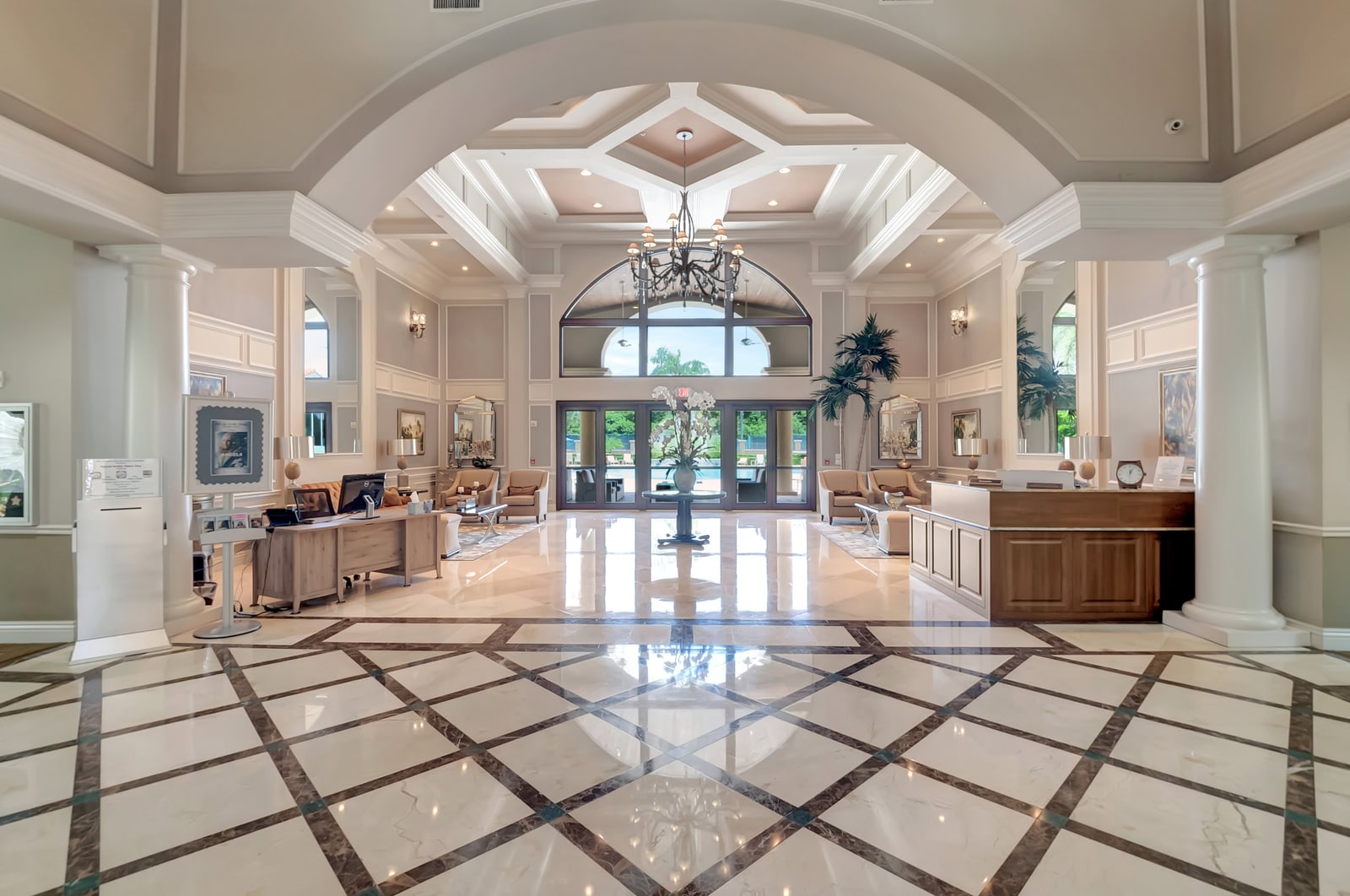 Clubhouse lobby at Cascade Lakes