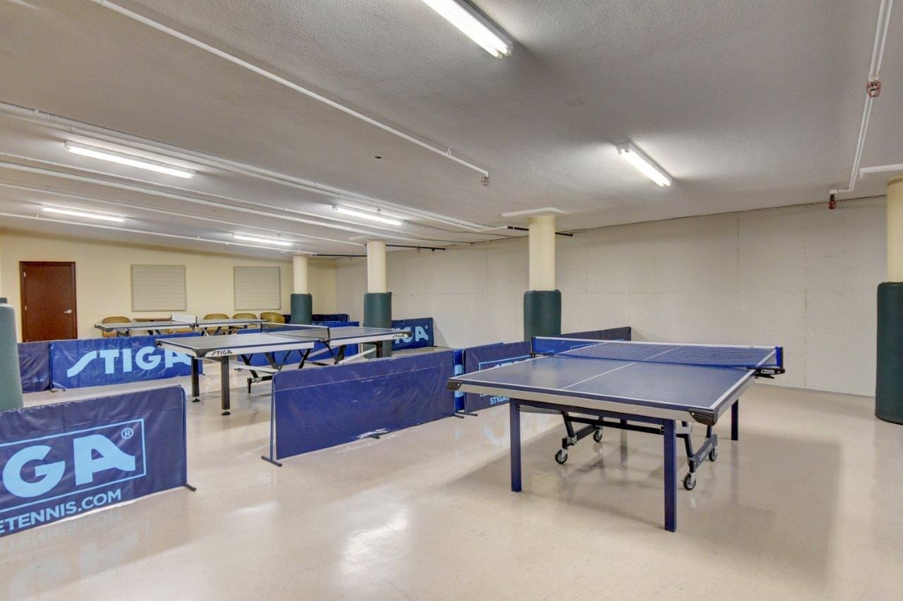 Table-tennis room at Century Village Boca Raton