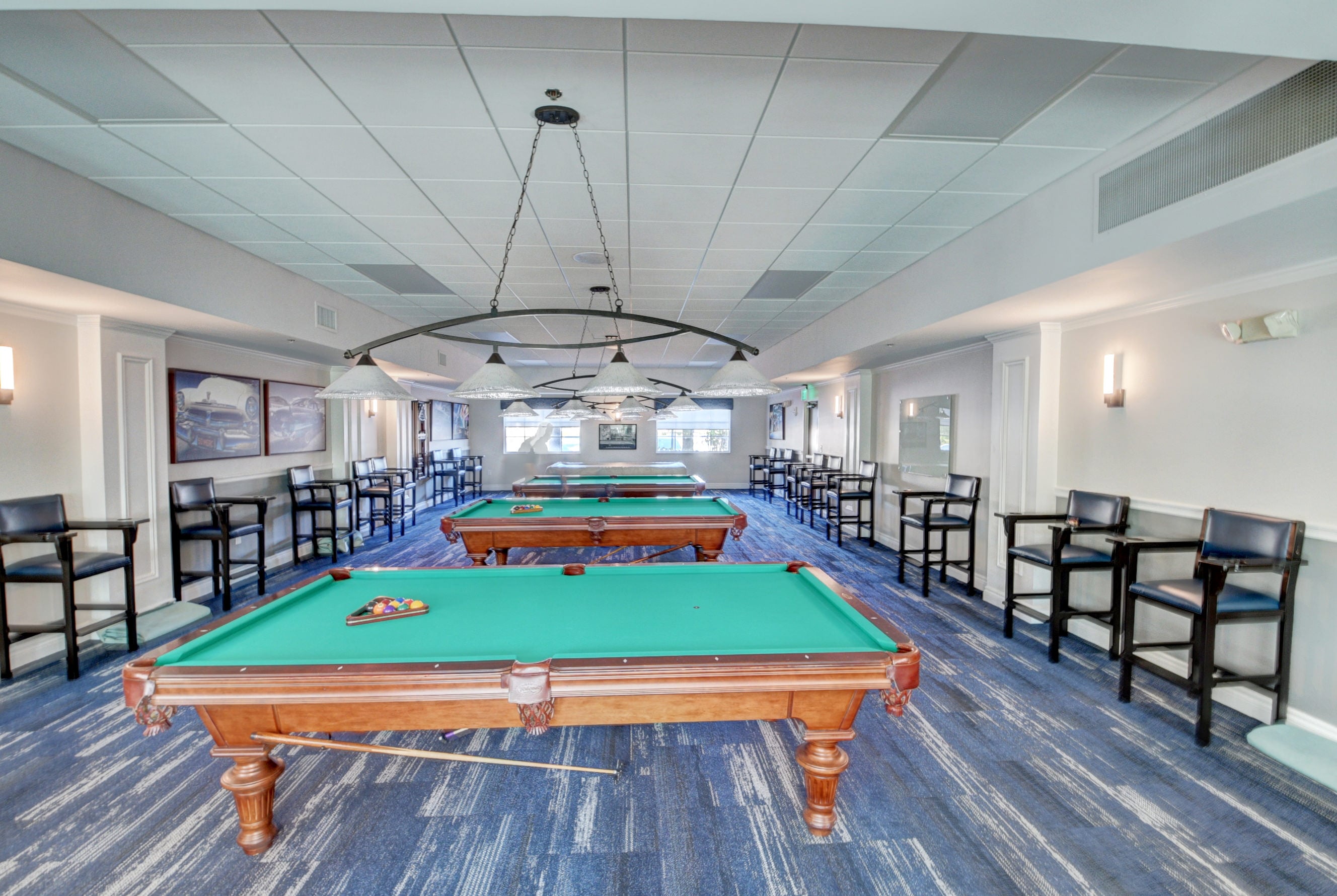 Billiards room at Coral Lakes clubhouse