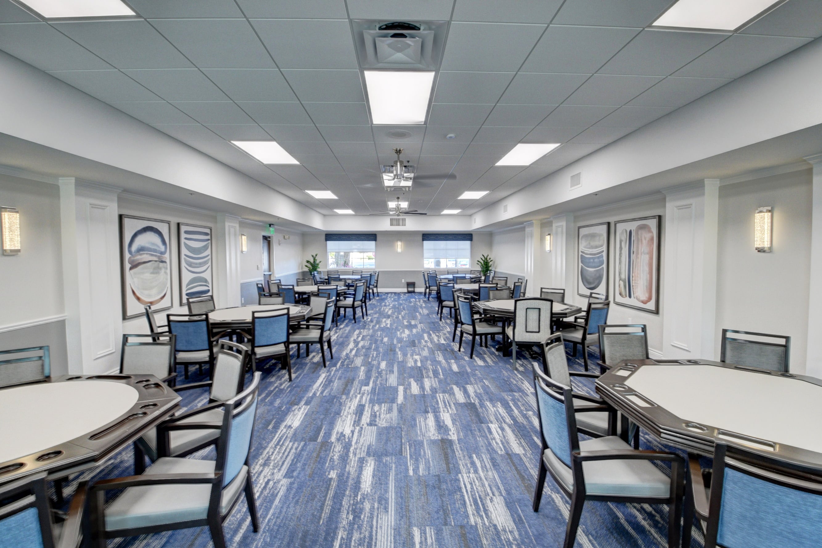 Card room at Coral Lakes clubhouse