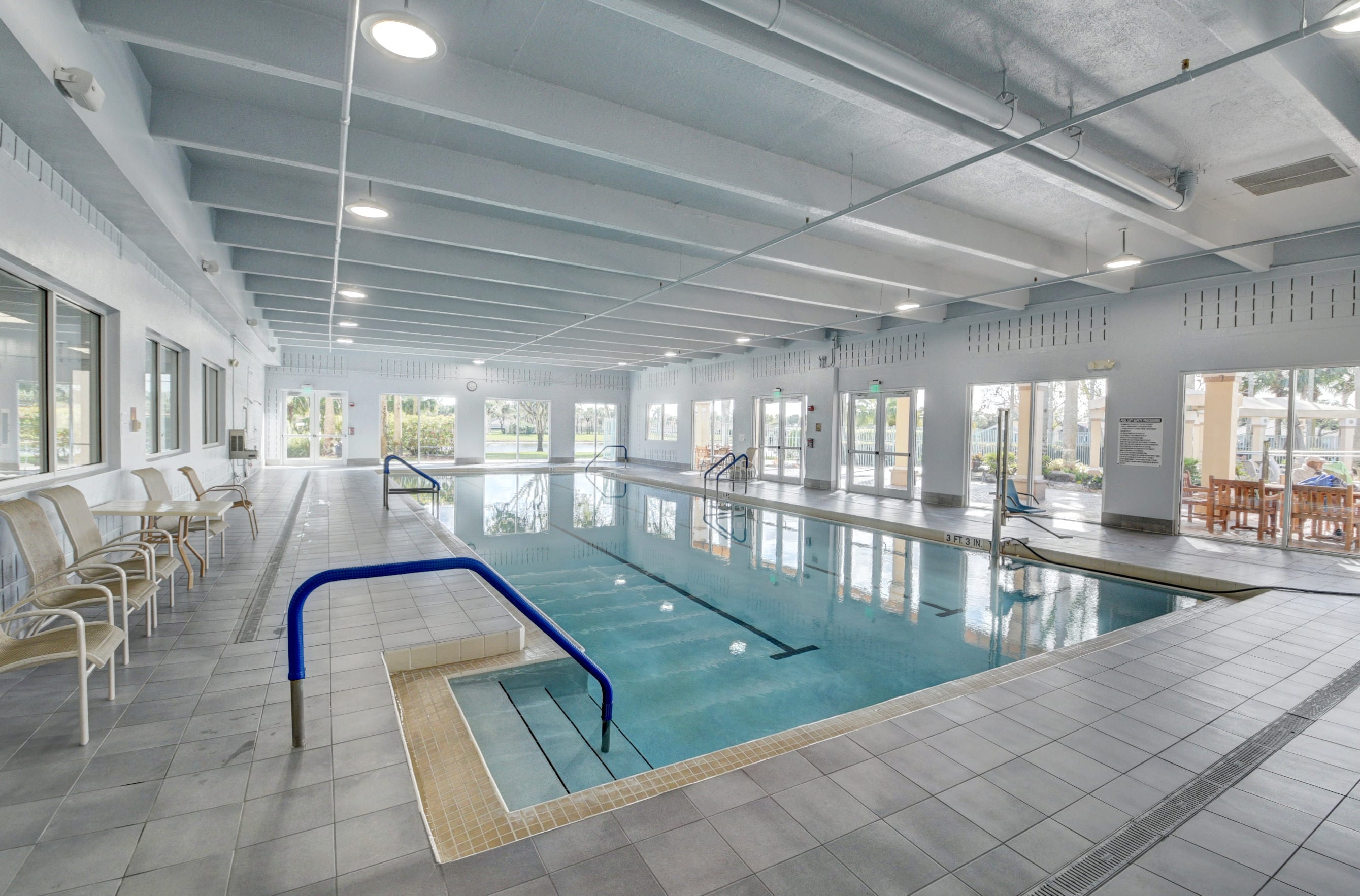 Indoor pool at Coral Lakes clubhouse