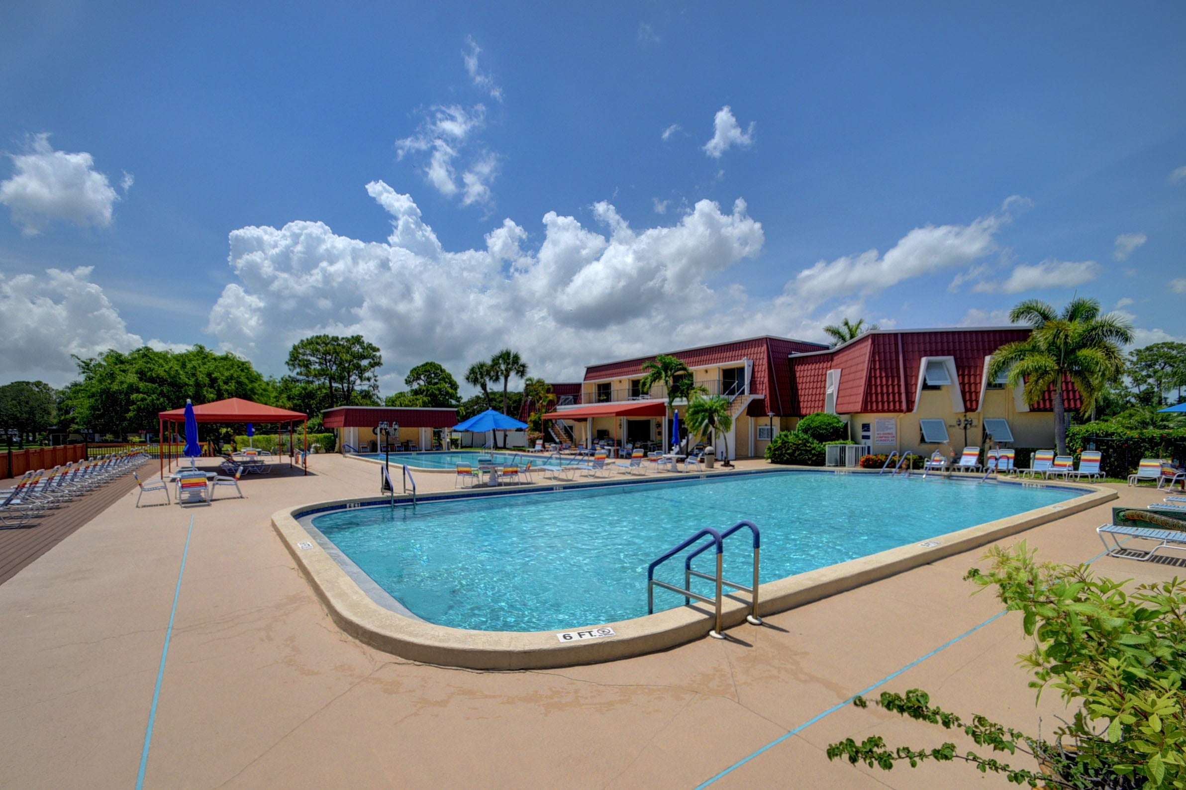 Swimming pool at Covered Bridge clubhouse