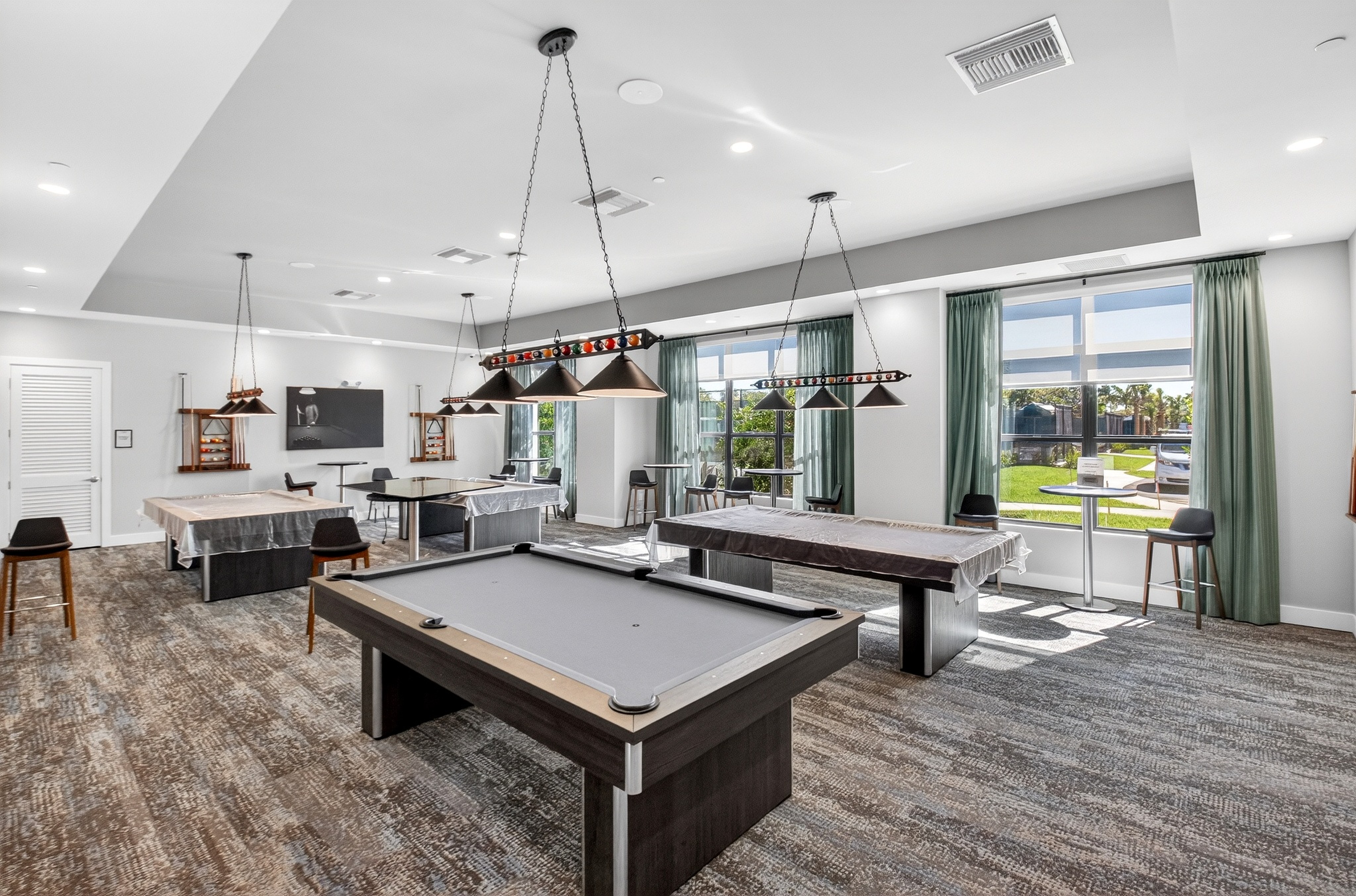 Billiards room at Delray Trails clubhouse