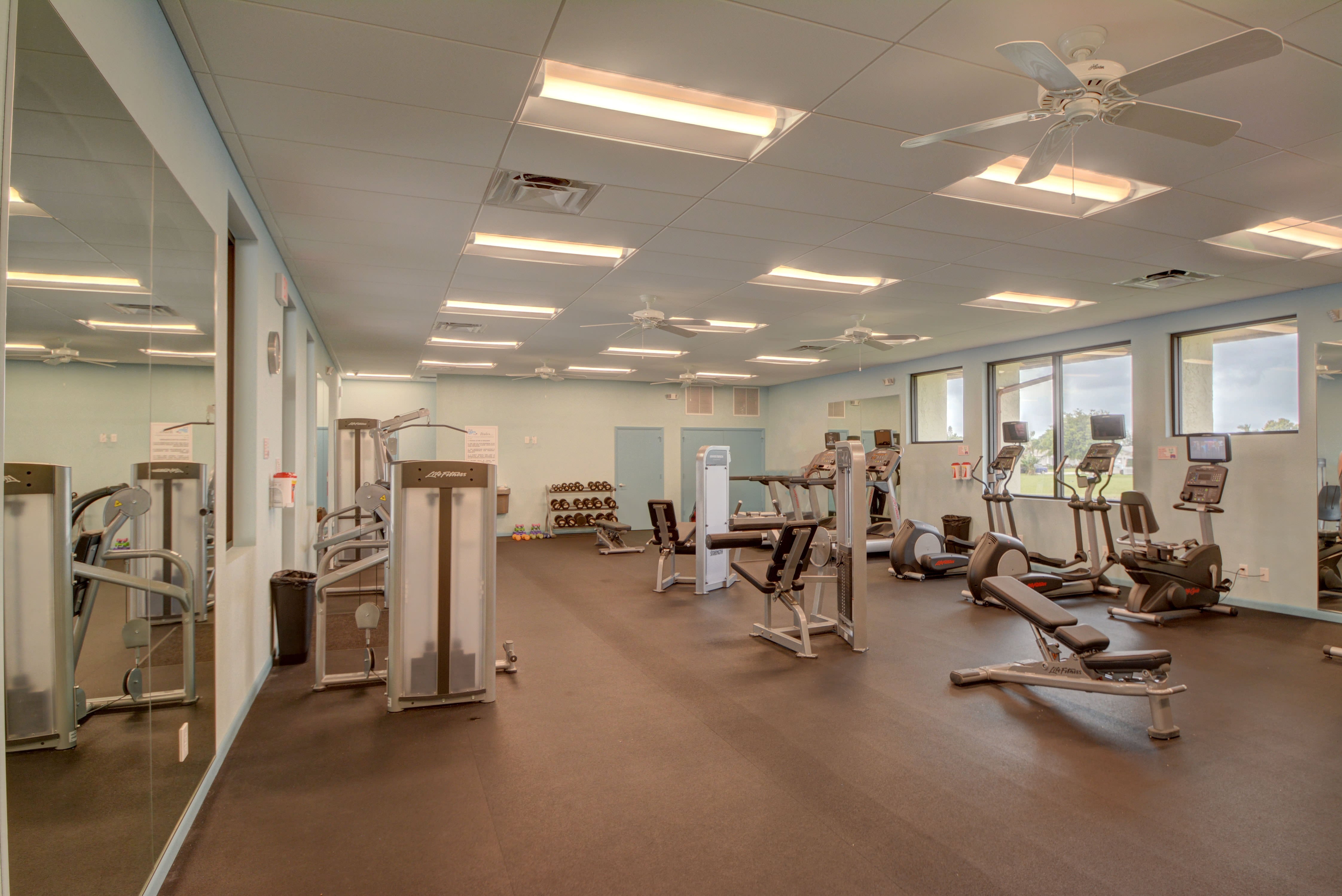 Fitness center at Delray Villas