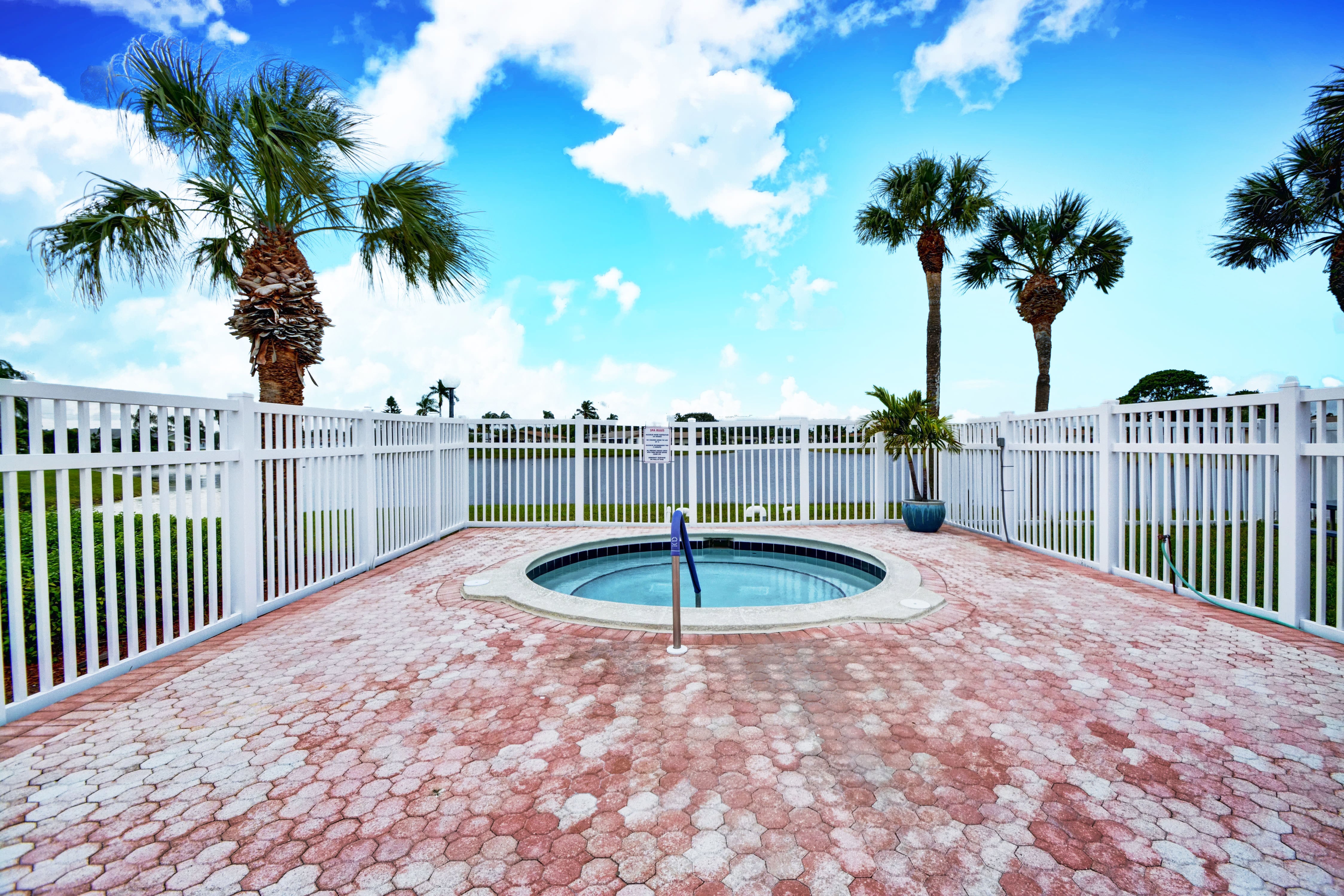 Spa at Delray Villas pool area