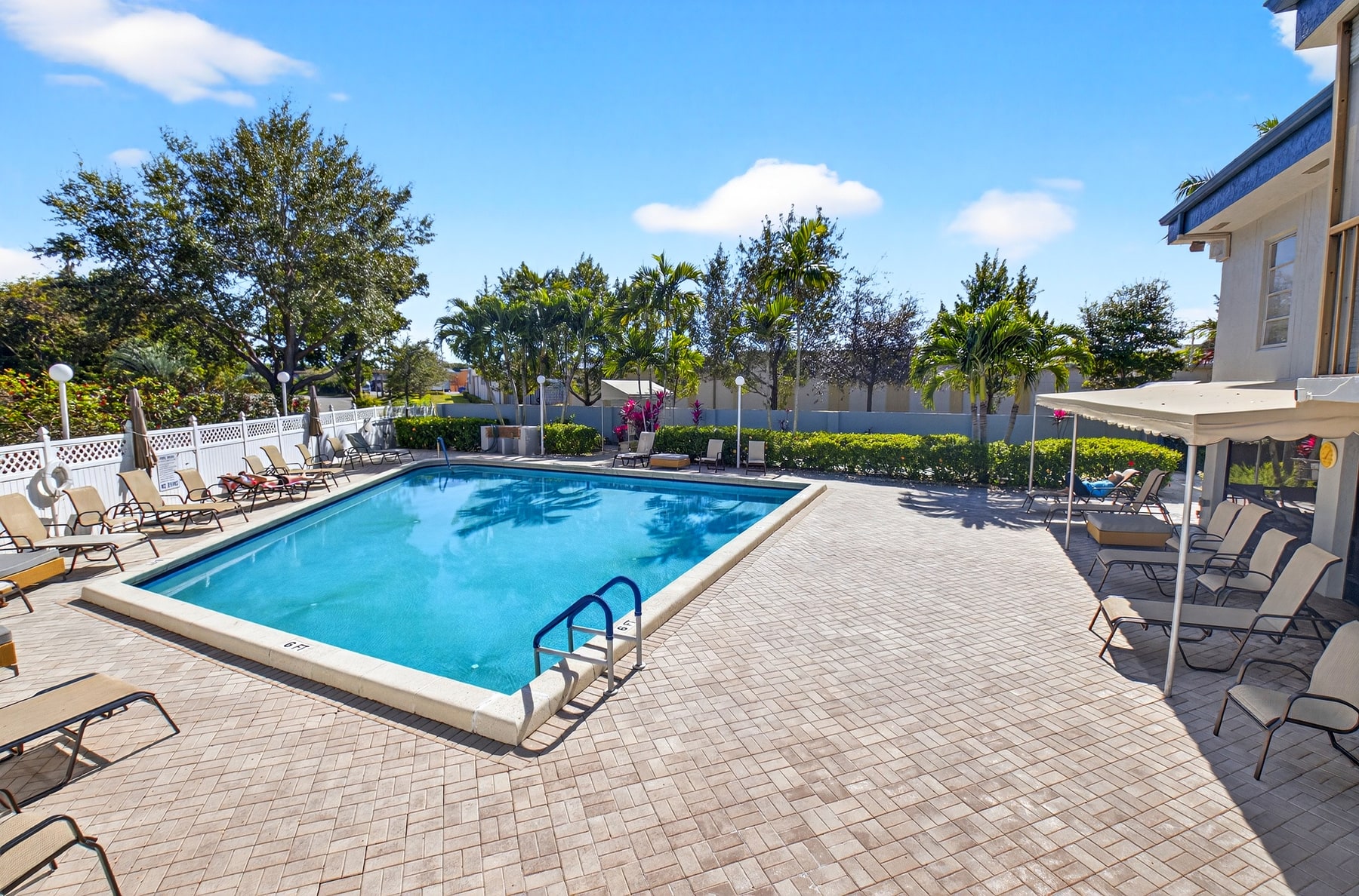 Outdoor pool at Evergreen in Delray Beach
