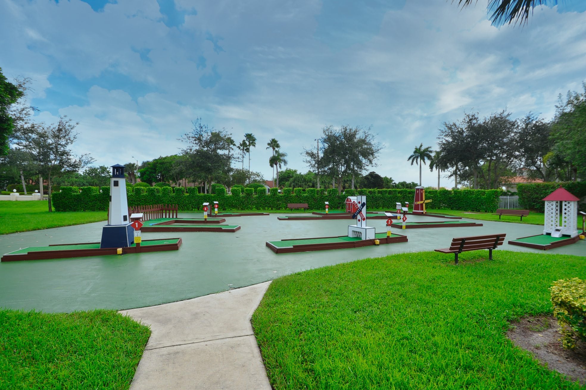 Bocce courts at Floral Lakes