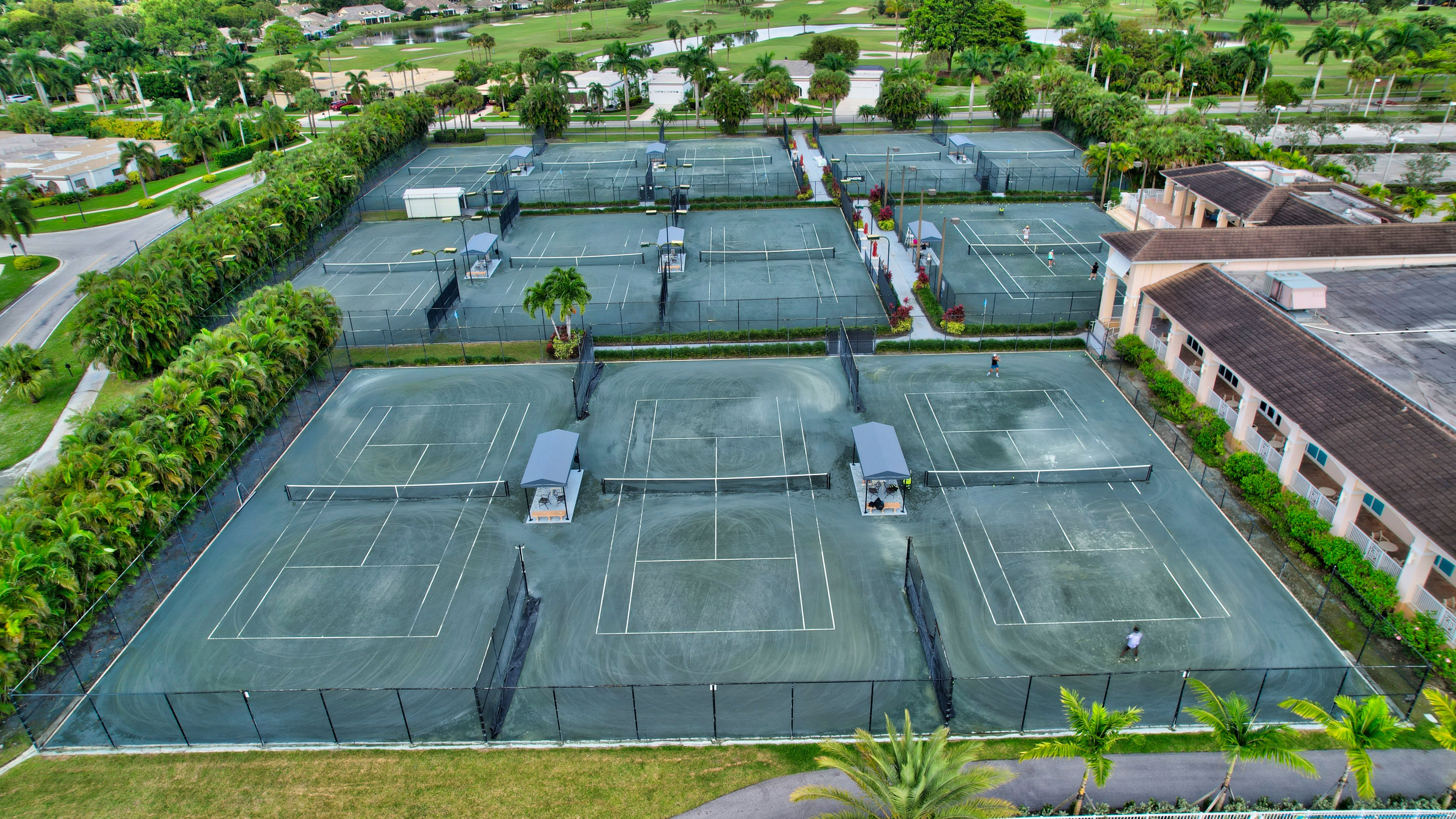 Tennis courts at the Fountains of Palm Beach
