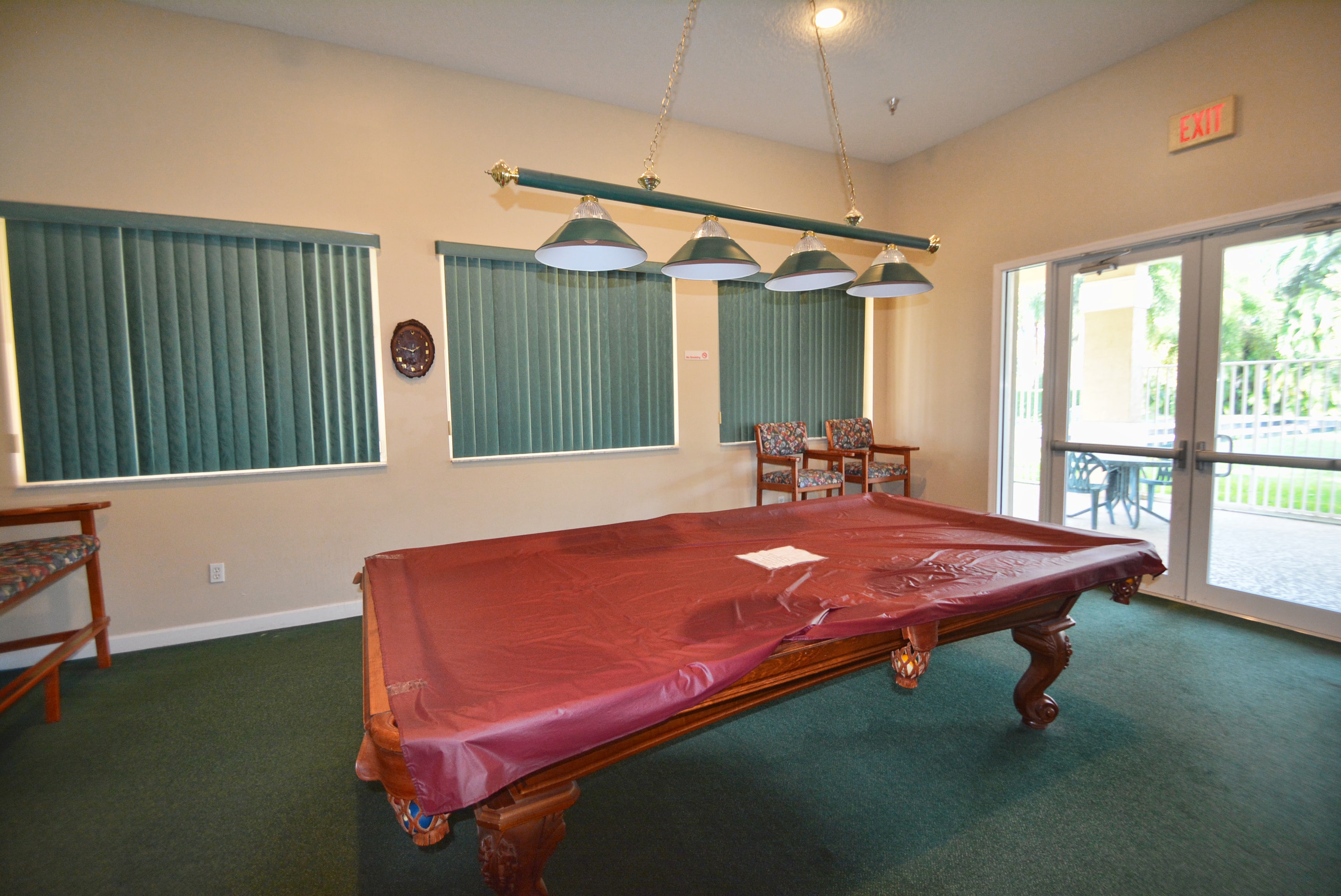 Billiards room at the Hampton Lakes clubhouse