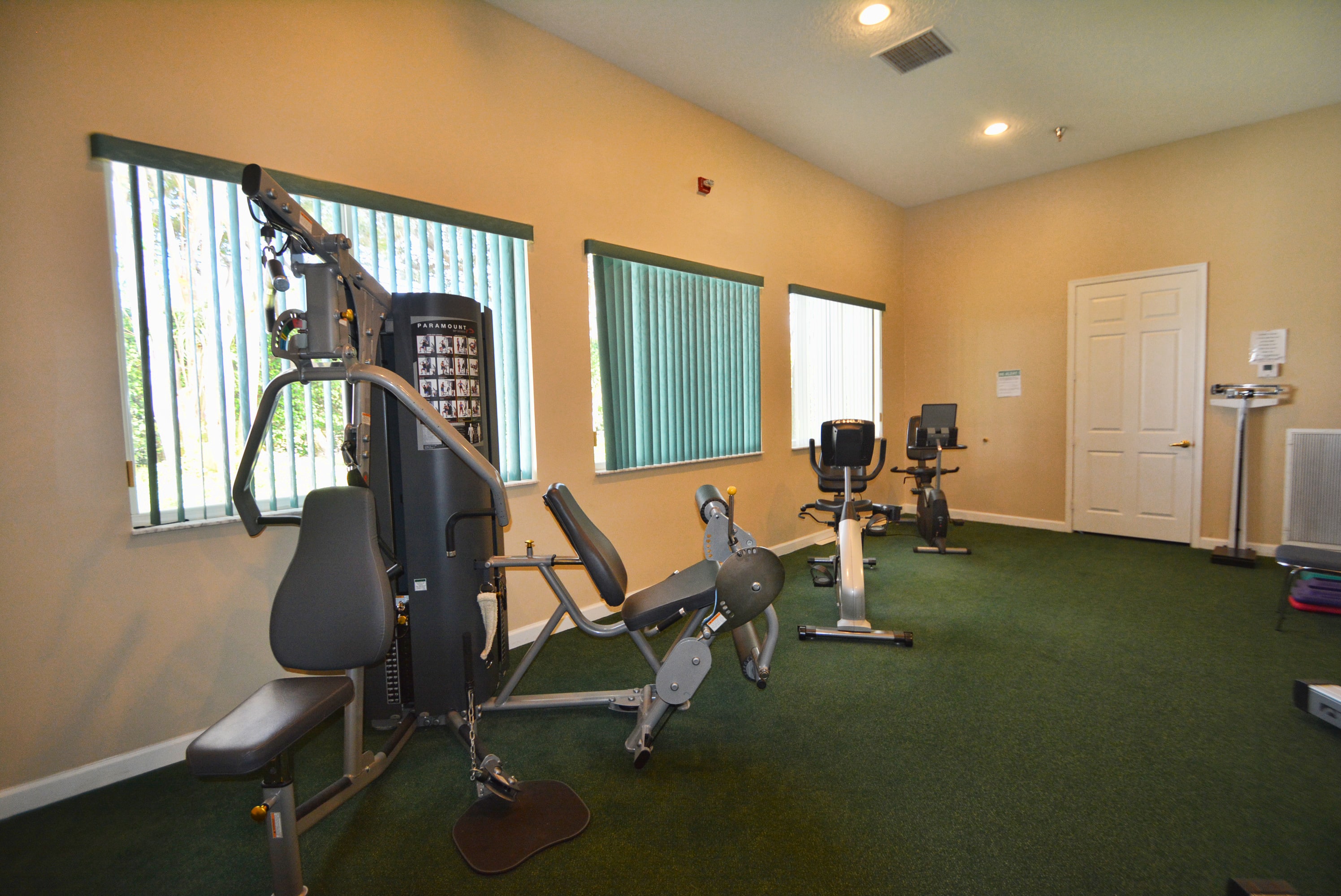 Fitness center at the Hampton Lakes clubhouse