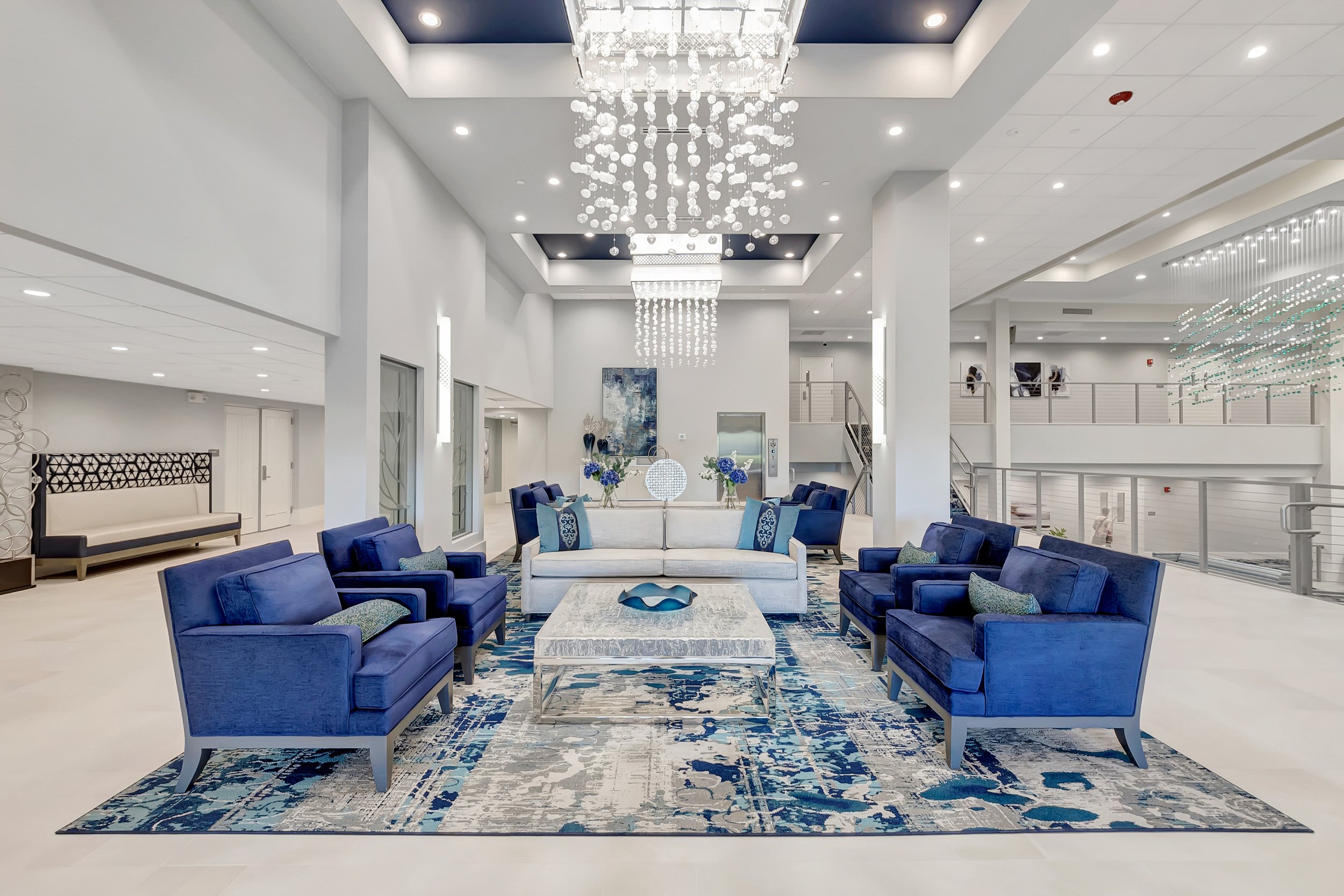 Clubhouse lobby at Huntington Lakes