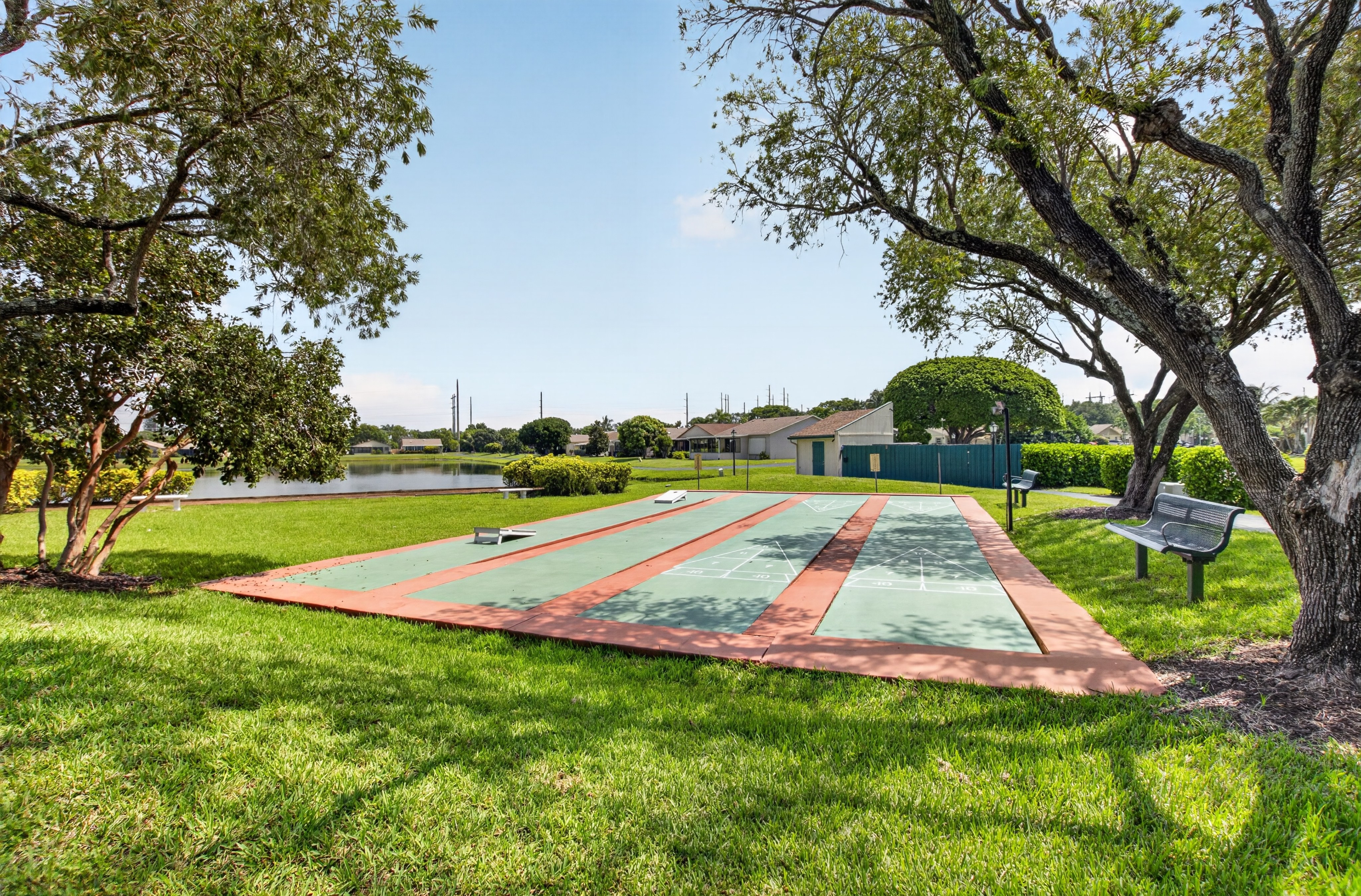 Shuffleboard court at Mirror Lakes