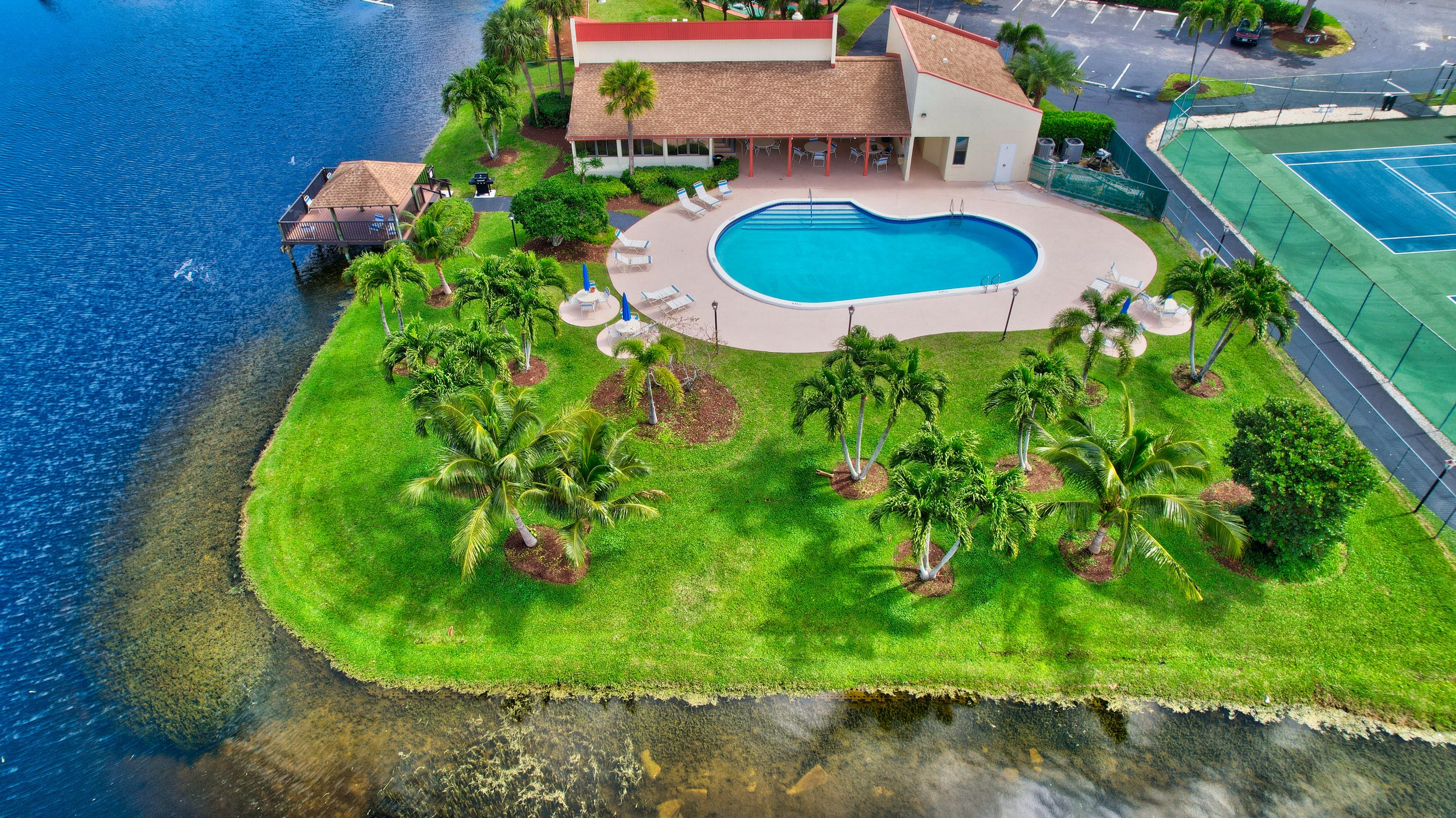 Aerial view of the Mirror Lakes pool