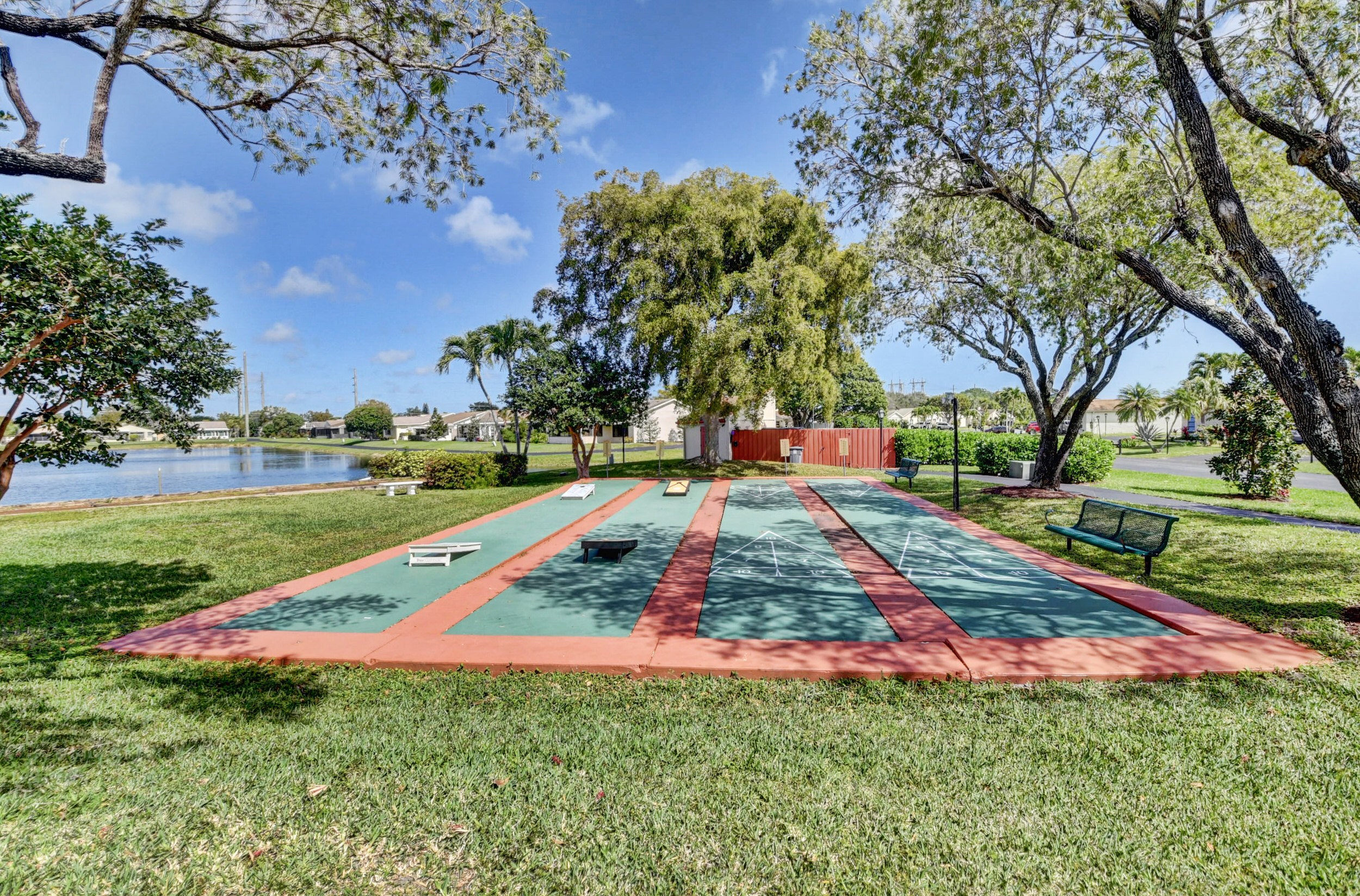 Shuffleboard courts at Mirror Lakes