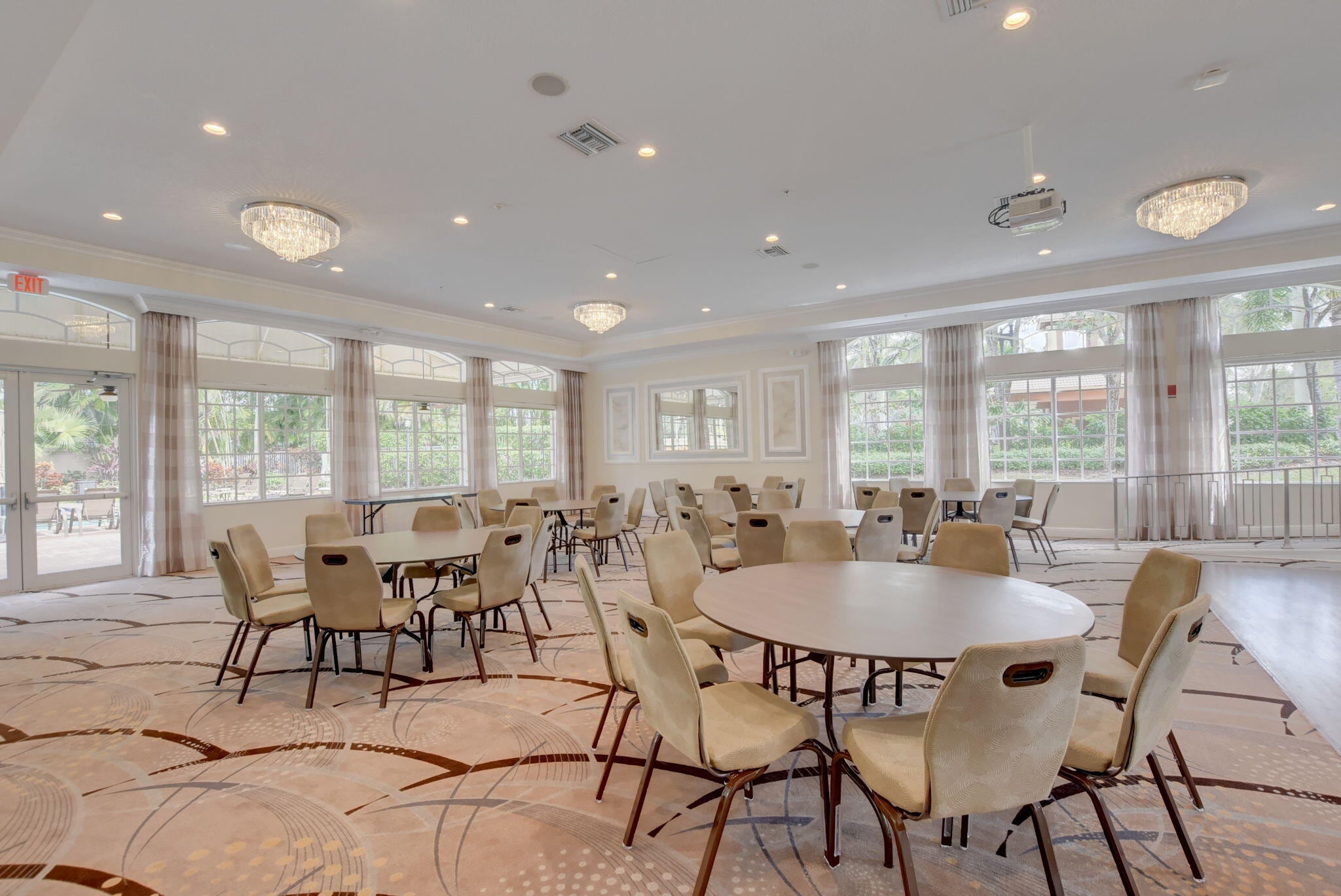 Clubhouse ballroom at Mizner Falls