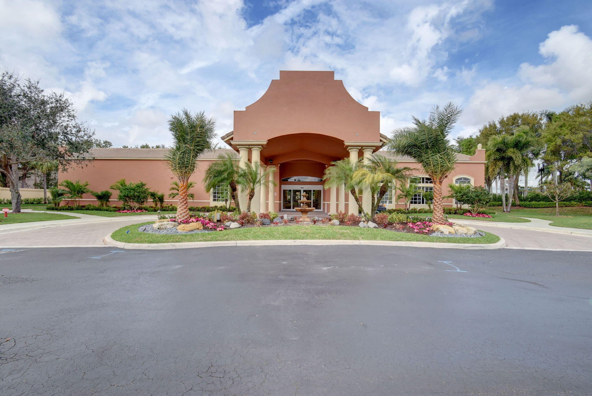 Entrance to the Mizner Falls clubhouse