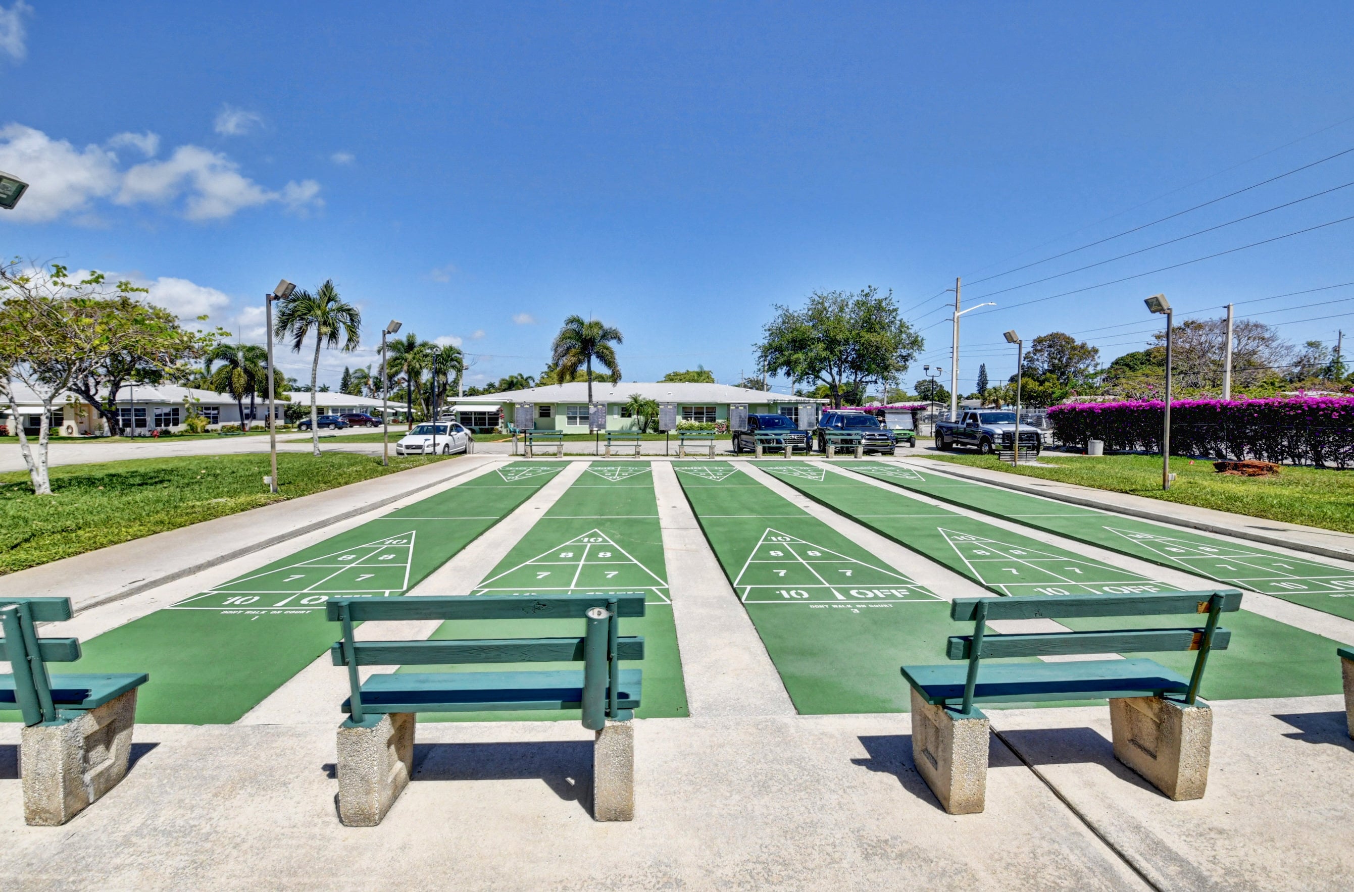 Shuffleboard courts at Pine Point Villas